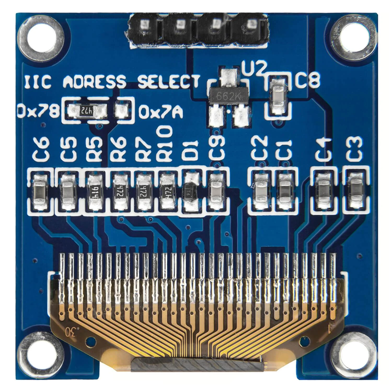 0,96 Zoll OLED SSD1306 Display I2C 128 x 64 Pixel kompatibel mit Arduino und Raspberry Pi - Image 3