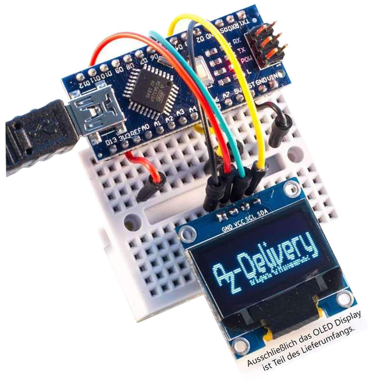 0,96 Zoll OLED SSD1306 Display I2C 128 x 64 Pixel kompatibel mit Arduino und Raspberry Pi - Image 6