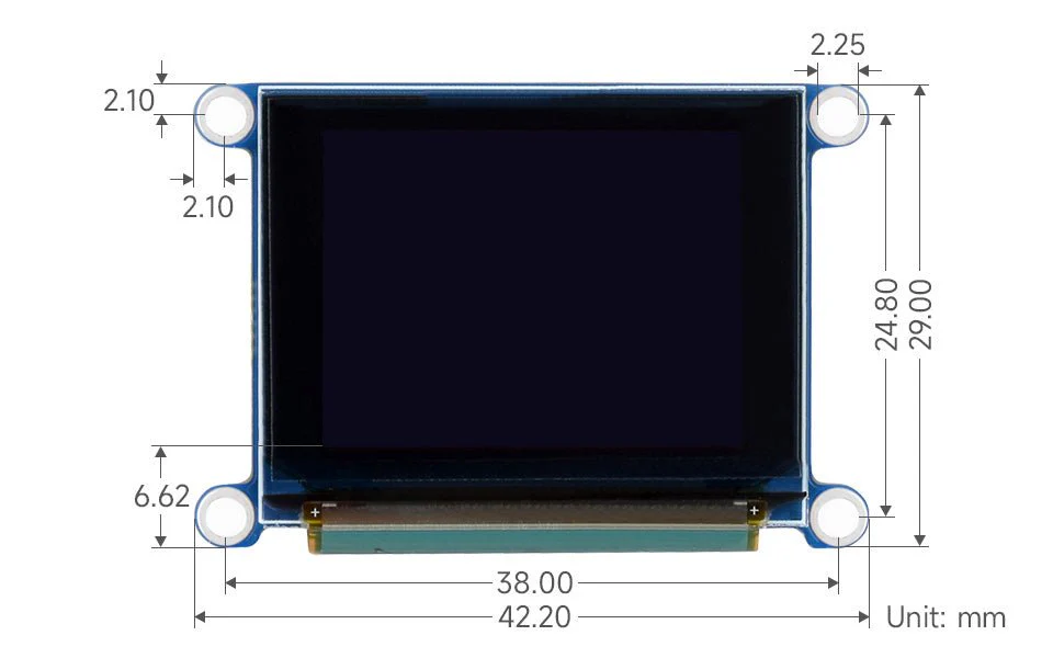 Waveshare - 1,27 " Display RGB Oled Modul - Image 7