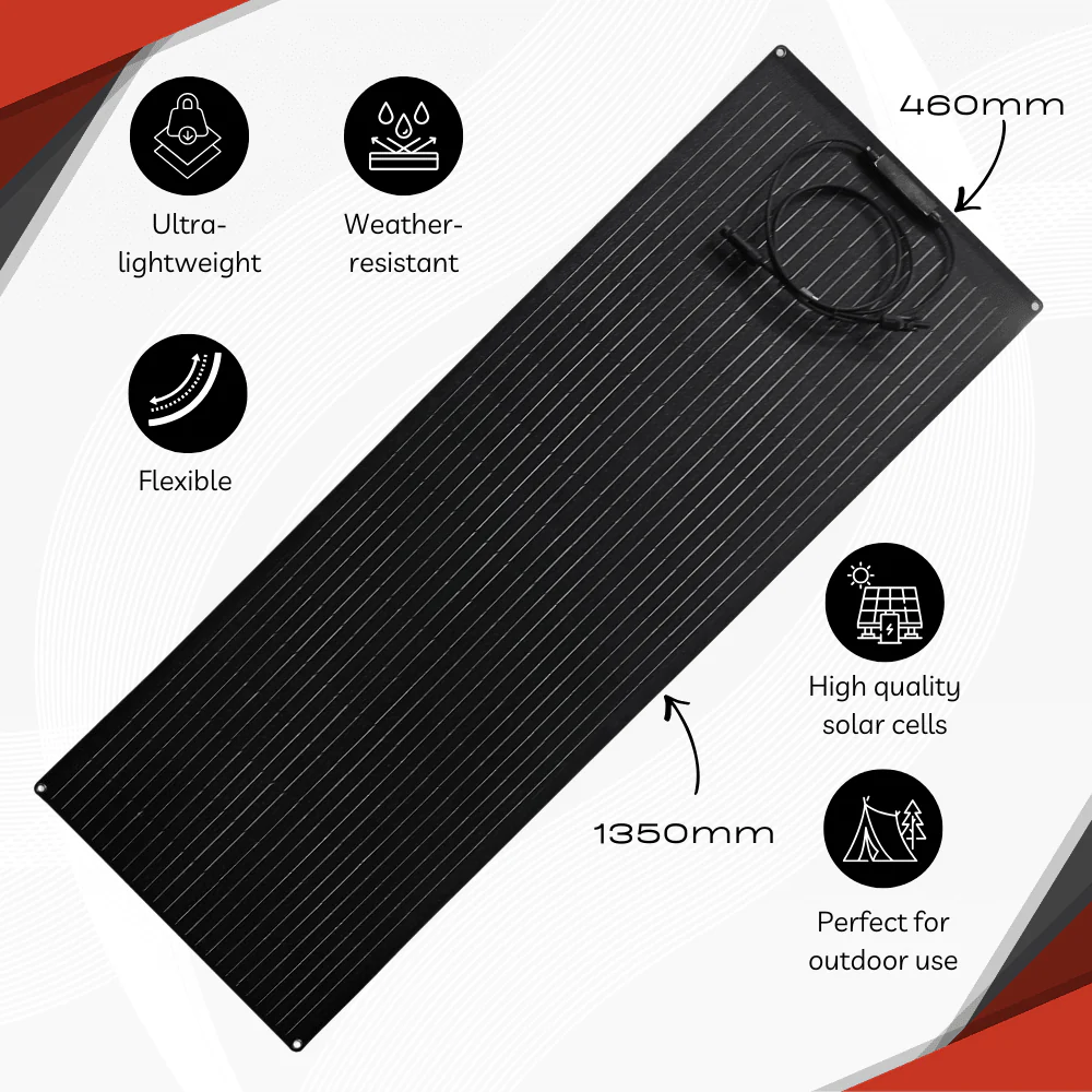 100W ETFE Flexibles Solarpanel – Monokristallines Solarmodul, Leicht & Robust, PV-Modul mit MC4-Stecker, Ideal für Wohnmobil, Boot, Dach, Balkon, Camping & Netzunabhängige Anwendungen - Image 3