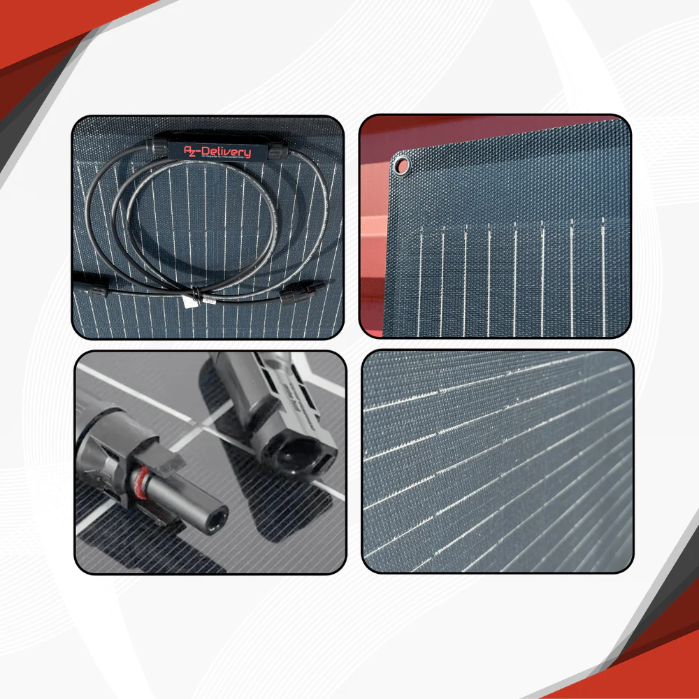 100W ETFE Flexibles Solarpanel – Monokristallines Solarmodul, Leicht & Robust, PV-Modul mit MC4-Stecker, Ideal für Wohnmobil, Boot, Dach, Balkon, Camping & Netzunabhängige Anwendungen - Image 5