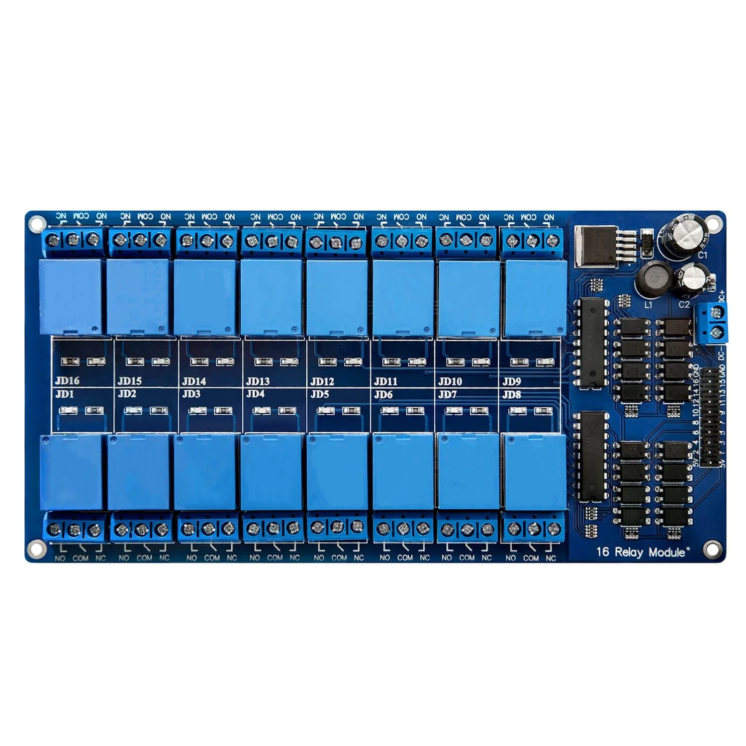 16-Relais Modul 12V mit Optokoppler Low-Level-Trigger kompatibel mit Arduino - Image 4