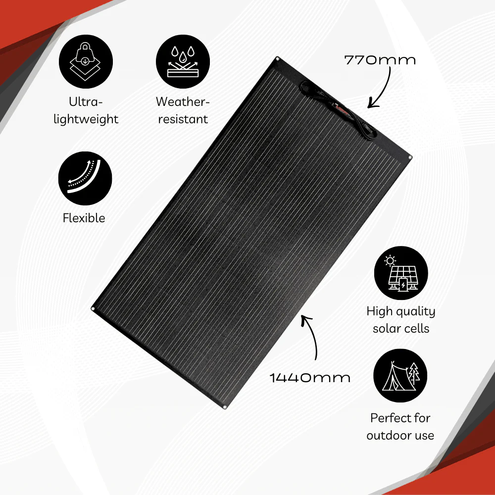 180W ETFE Flexibles Solarpanel – Monokristallines Solarmodul, Leicht & Robust, PV-Modul mit MC4-Stecker, Ideal für Wohnmobil, Boot, Dach, Balkon, Camping & Netzunabhängige Anwendungen - Image 3