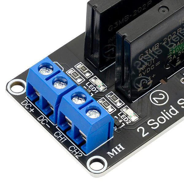 2 Kanal Solid State Relais 5V DC Low Level Trigger Power Switch kompatibel mit Arduino und Raspberry Pi - Image 2