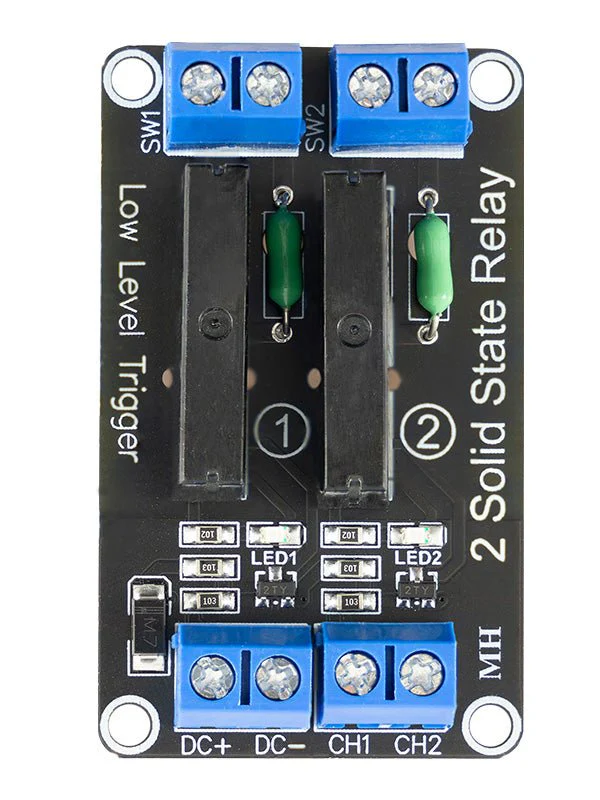 2 Kanal Solid State Relais 5V DC Low Level Trigger Power Switch kompatibel mit Arduino und Raspberry Pi - Image 4