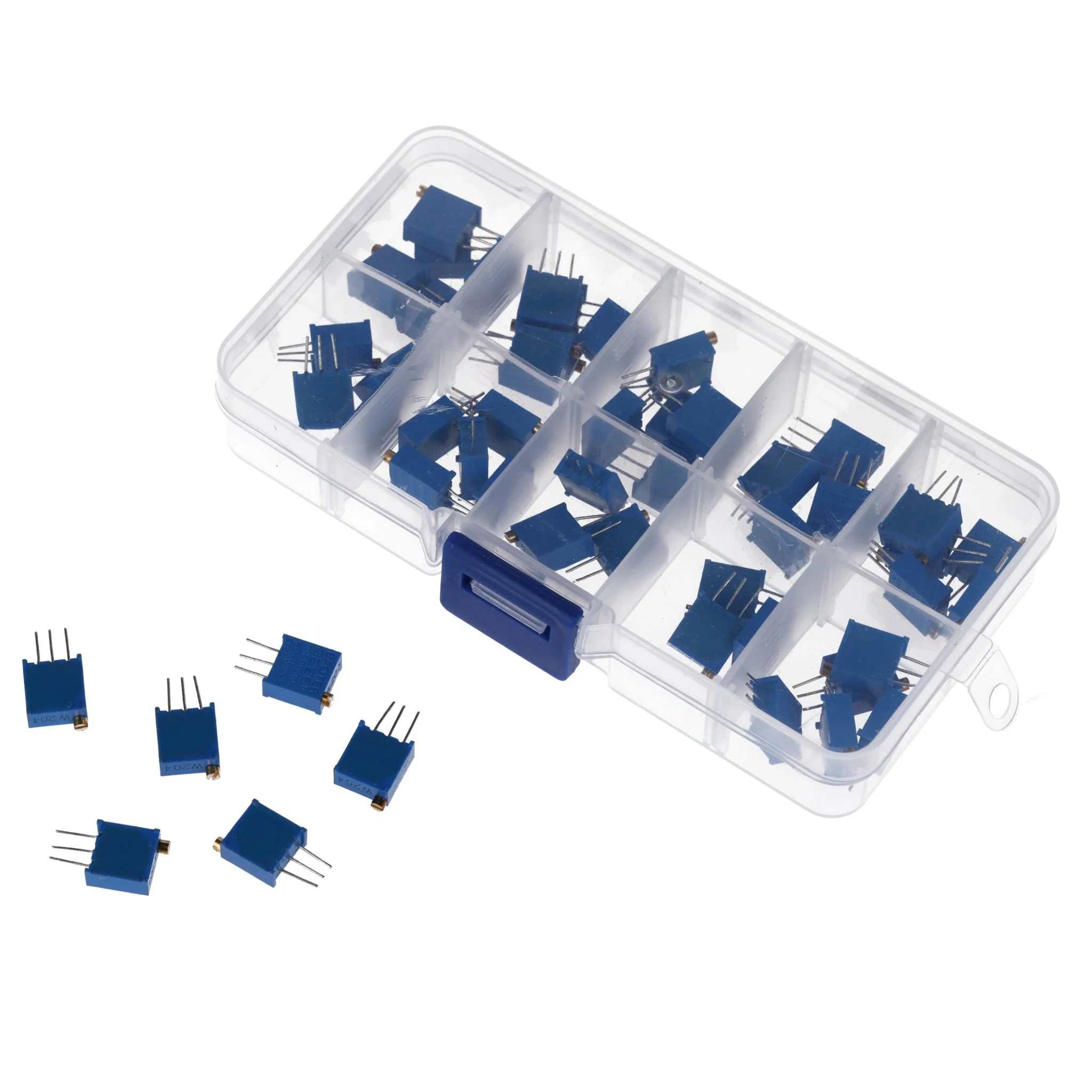 3296W Trimmer Potentiometer Set – 10 Werte, 60 Stück (500Ω bis 1MΩ) – Hochpräzise Lineare Potentiometer für Elektronikprojekte – Enthält 1K, 10K, 100K Ohm und mehr - Image 6