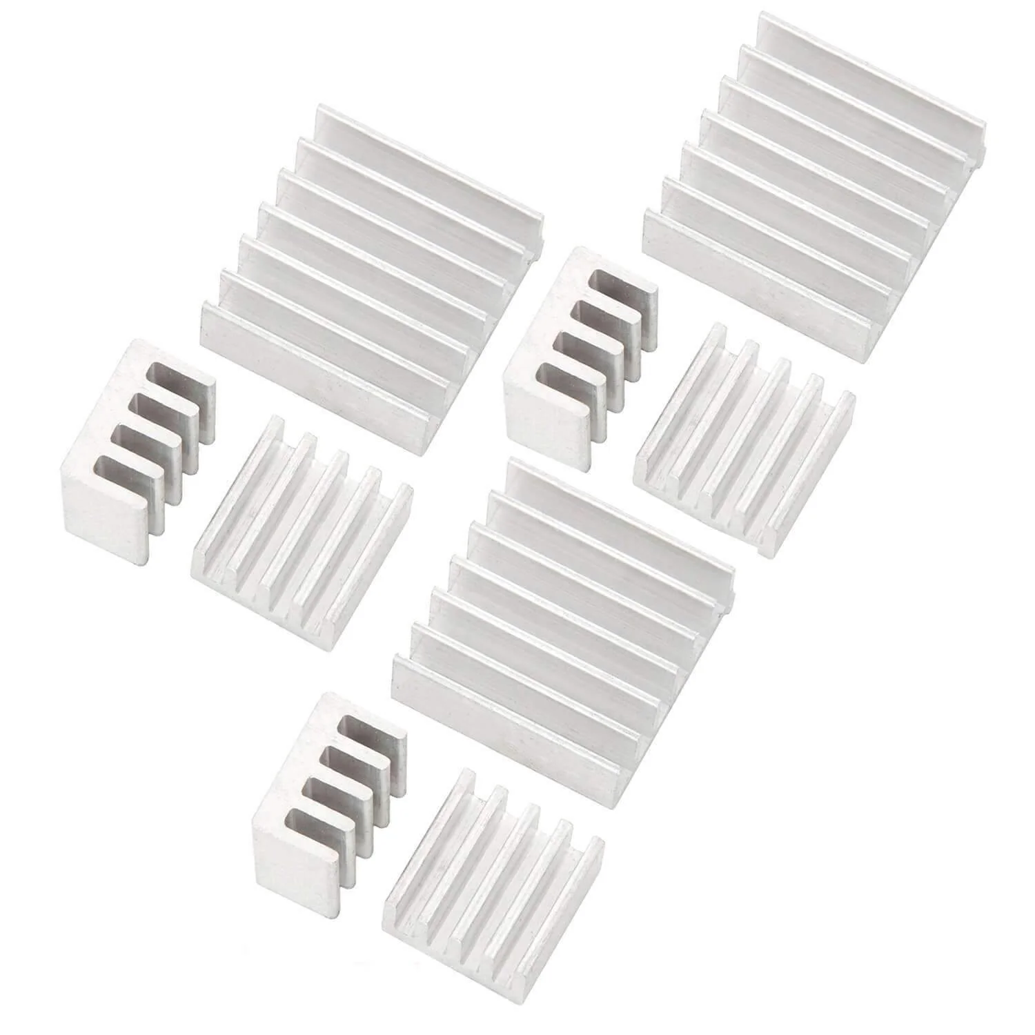 3er Set passive Alu Kühlkörper für Raspberry Pi A + B mit wärmeleitender Spezialklebefolie - Image 6