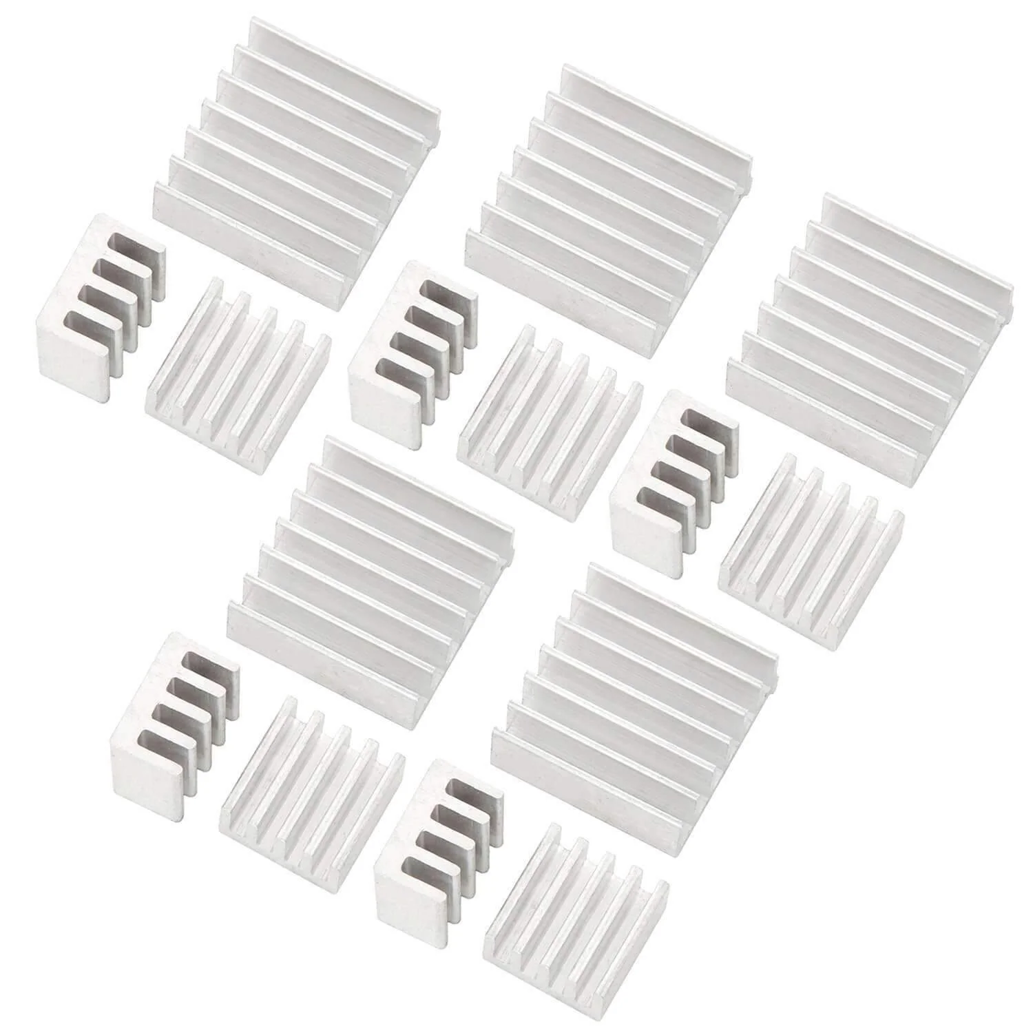 3er Set passive Alu Kühlkörper für Raspberry Pi A + B mit wärmeleitender Spezialklebefolie - Image 7
