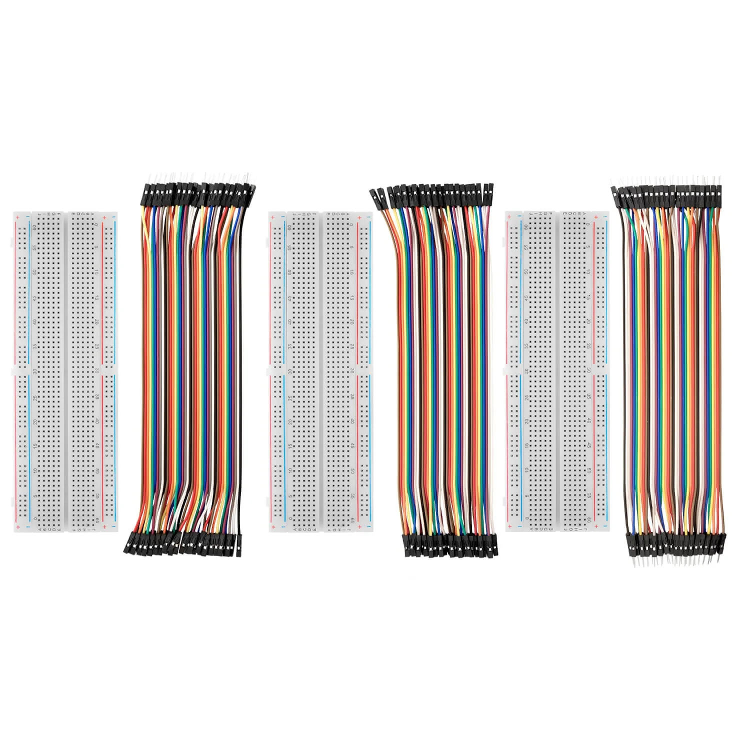 Breadboard Kit - 3x Jumper Wire m2m/f2m/f2f + 3er Set MB102 Breadbord kompatibel mit Arduino und Raspberry Pi - Image 2