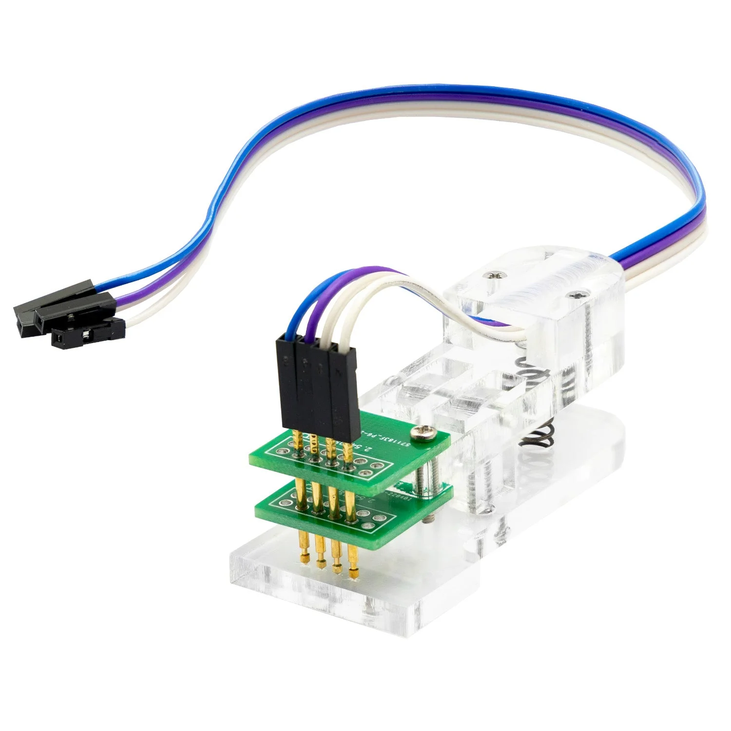 4 Pin Programmer I2C Modul Test Werkzeug PCB Klemme 1*4P Gold-beschichtete Pogo Pins