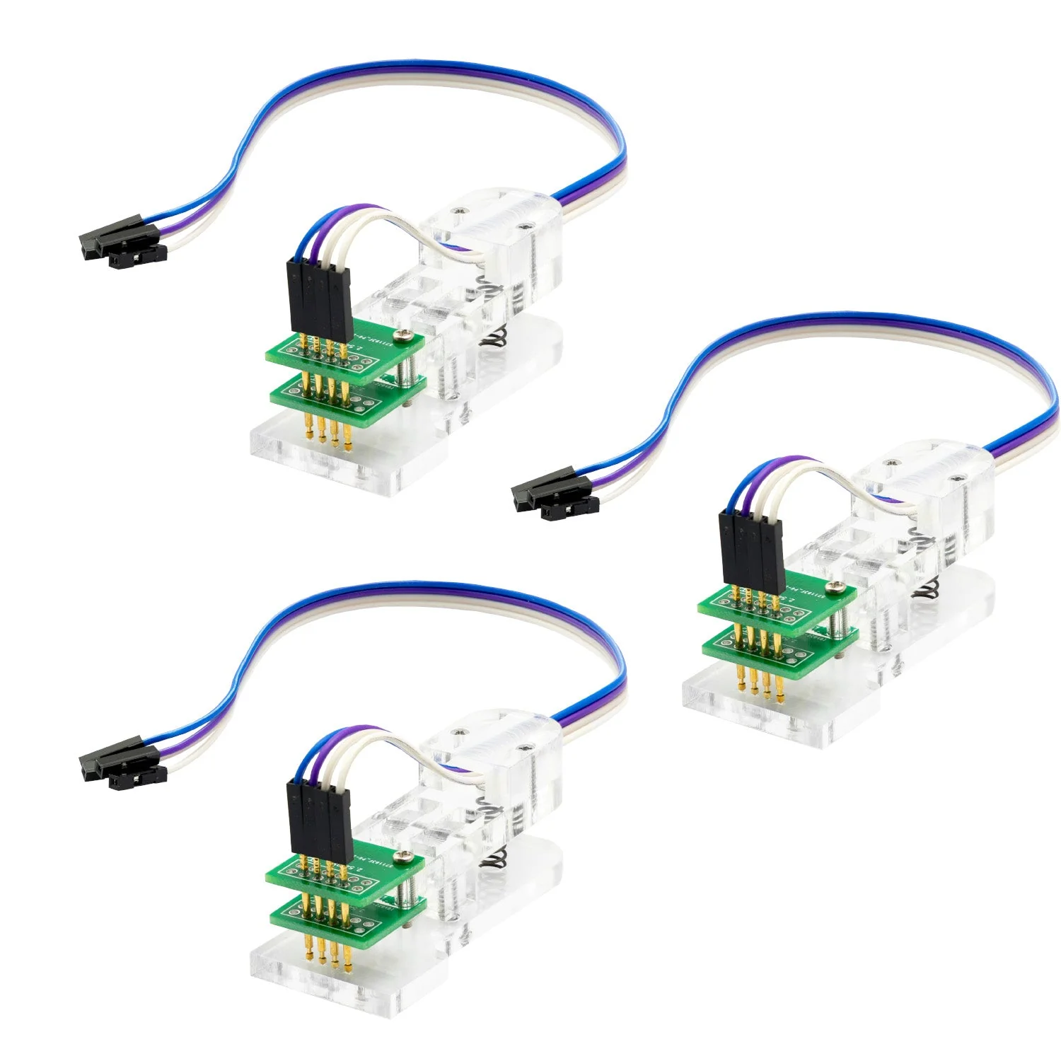 4 Pin Programmer I2C Modul Test Werkzeug PCB Klemme 1*4P Gold-beschichtete Pogo Pins - Image 2