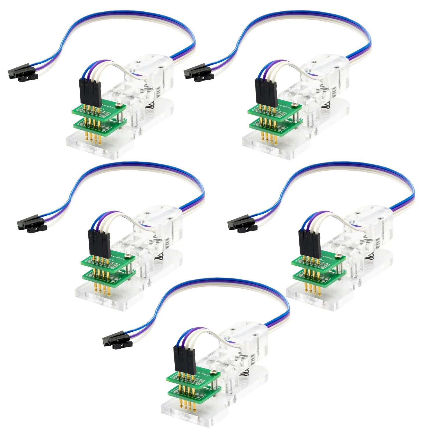 4 Pin Programmer I2C Modul Test Werkzeug PCB Klemme 1*4P Gold-beschichtete Pogo Pins - Image 3