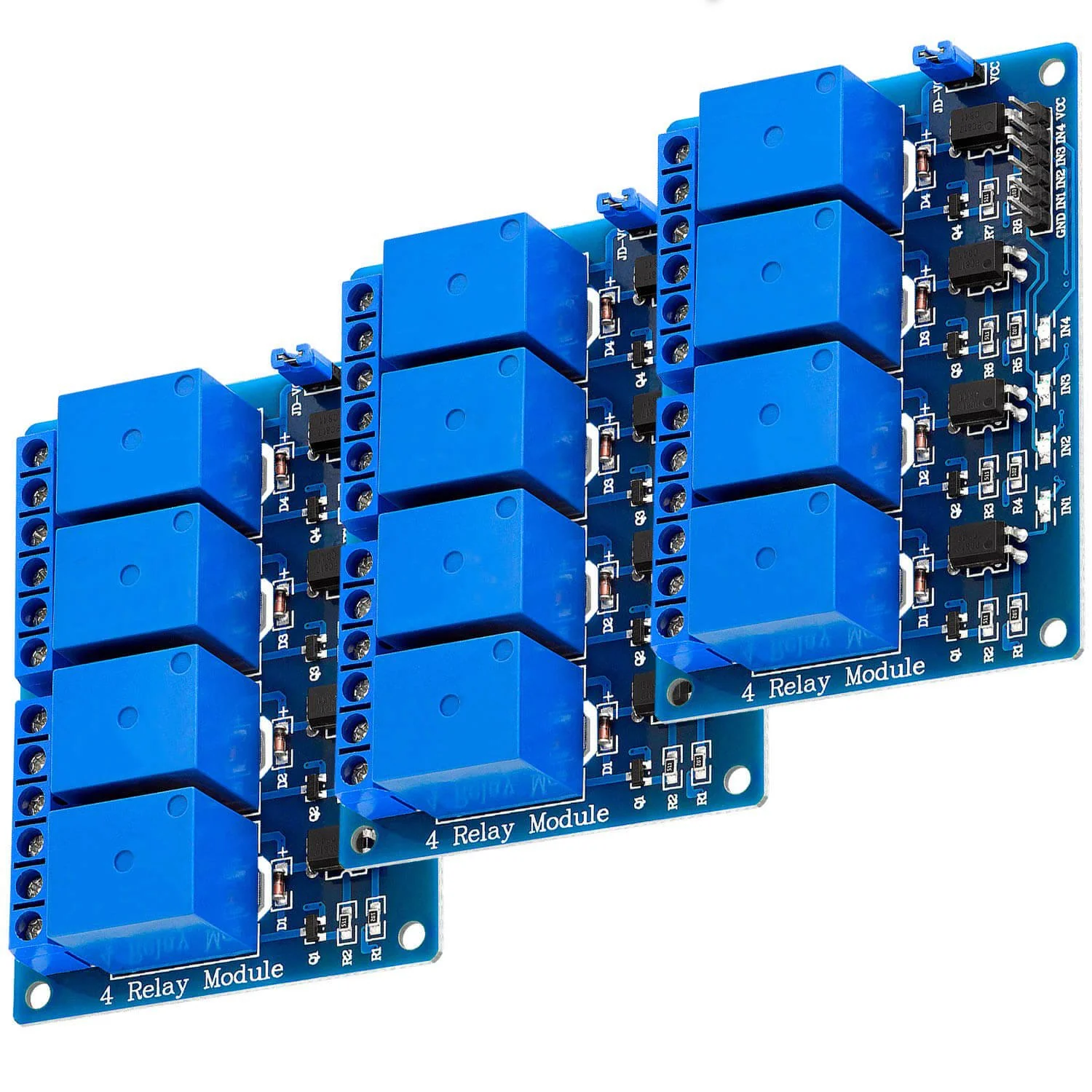 4-Relais Modul 5V mit Optokoppler Low-Level-Trigger kompatibel mit Arduino und Raspberry Pi - Image 4