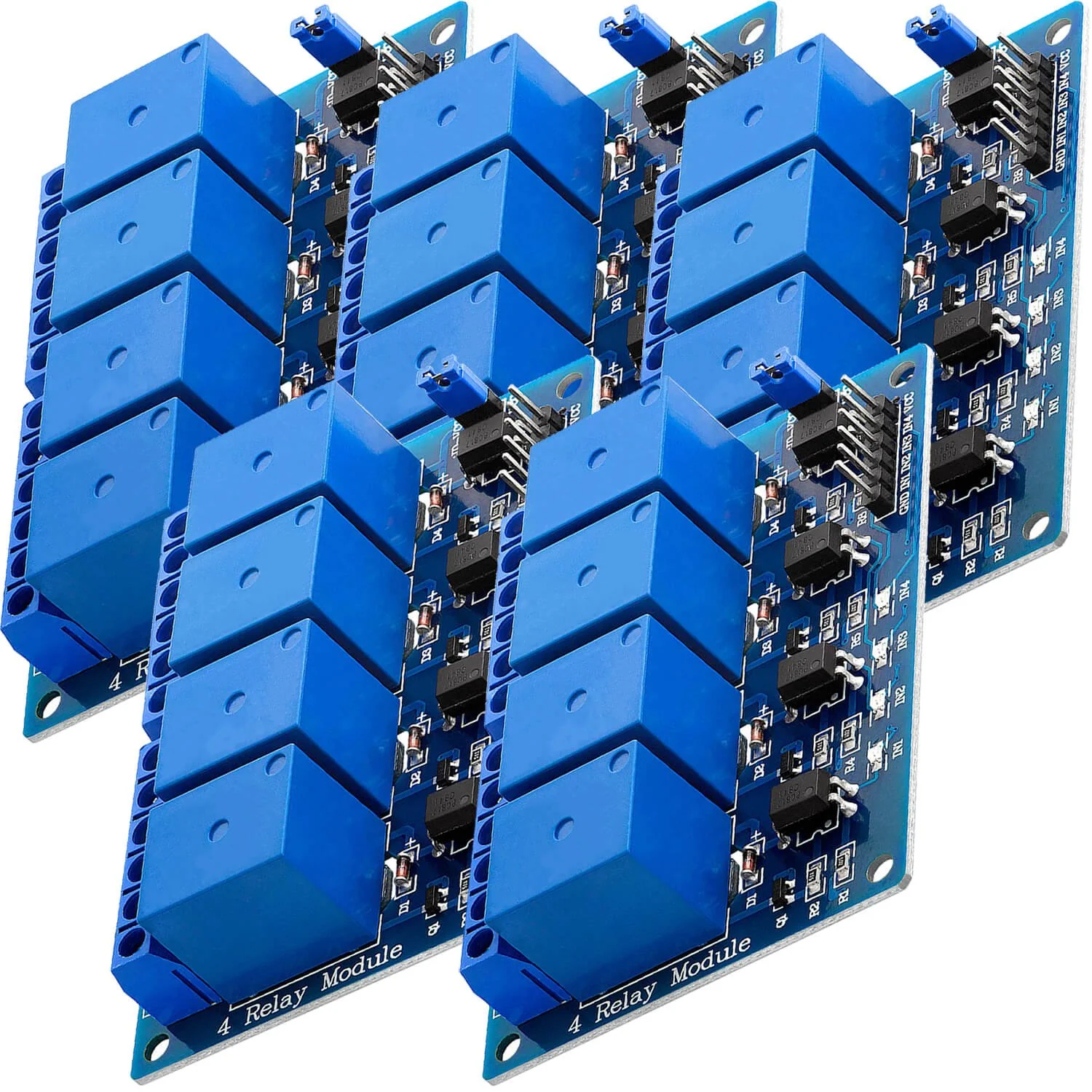 4-Relais Modul 5V mit Optokoppler Low-Level-Trigger kompatibel mit Arduino und Raspberry Pi - Image 5
