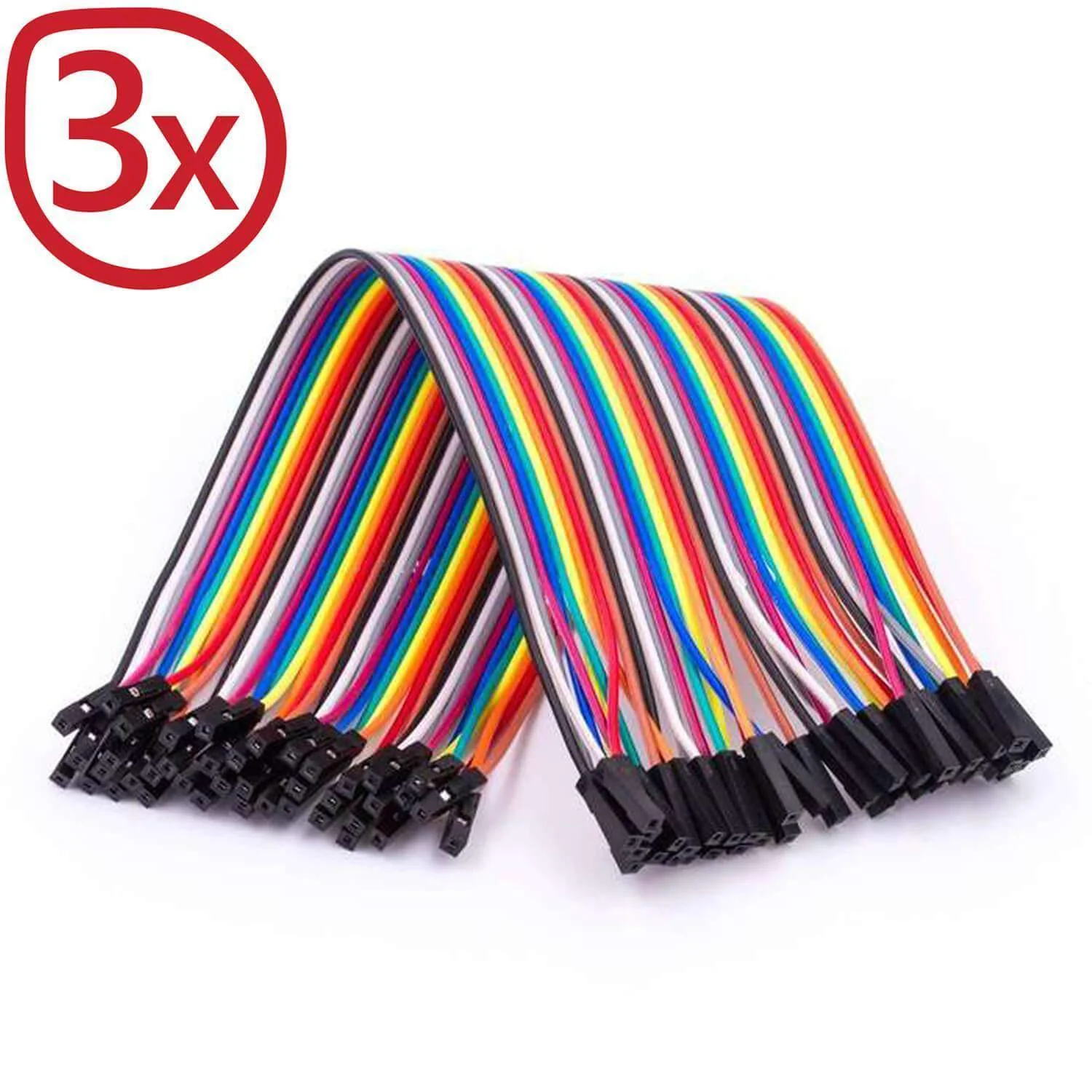 Jumper Wire Kabel 40 STK. je 20 cm F2F Female to Female kompatibel mit Arduino und Raspberry Pi Breadboard - Image 4