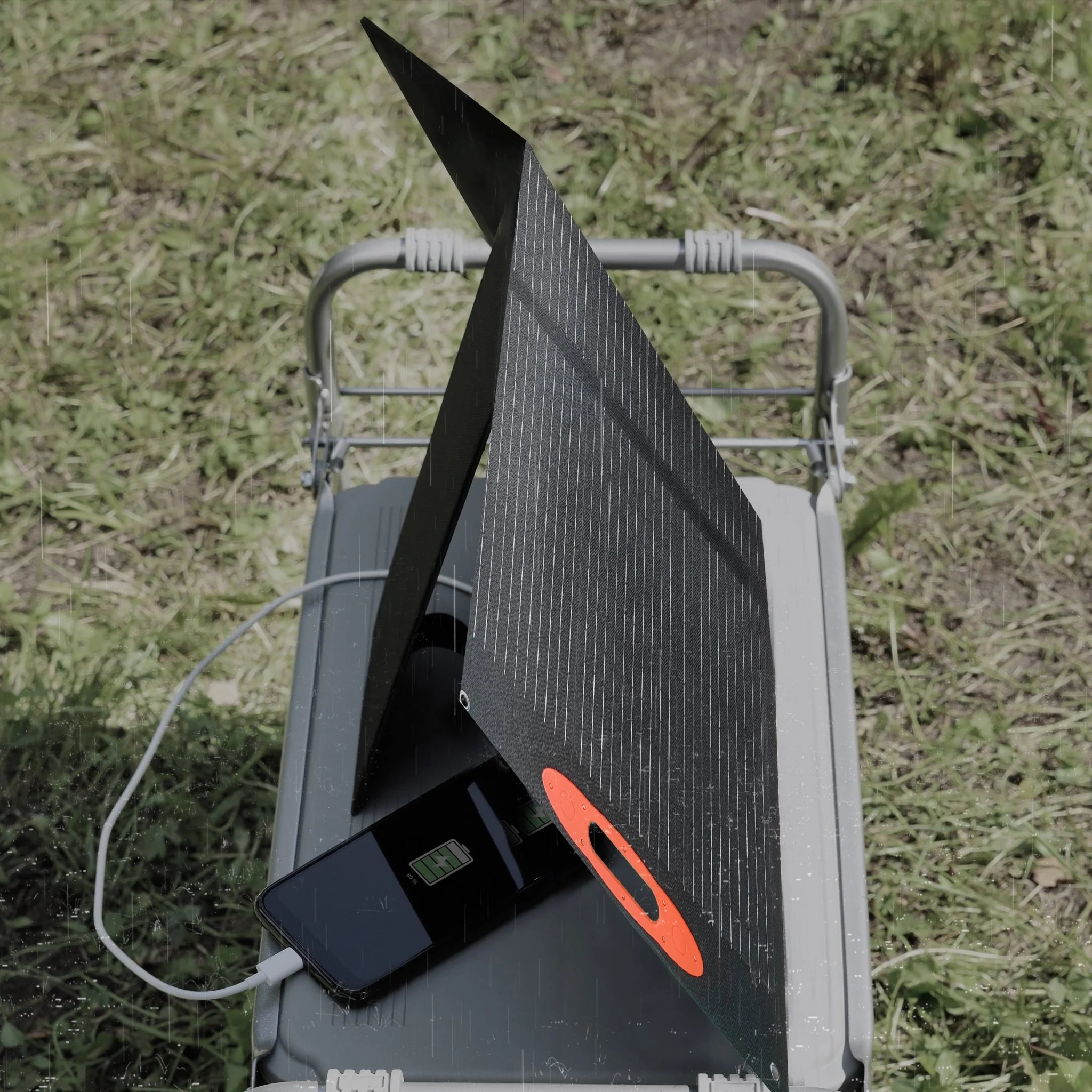 Tragbares Solarpanel mit EFTE-Beschichtung Solarpanel faltbar mit USB/Type-C/DC-Anschluss Solartasche IP67 Wasserdicht Camping Solar Panel - Image 10