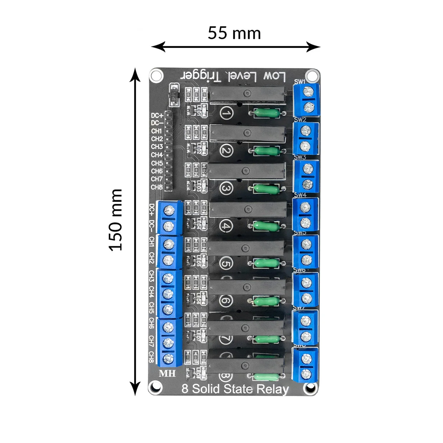8 Kanal Solid State Relais 5V DC Low Level Trigger Power Switch kompatibel mit Arduino und Raspberry Pi - Image 2
