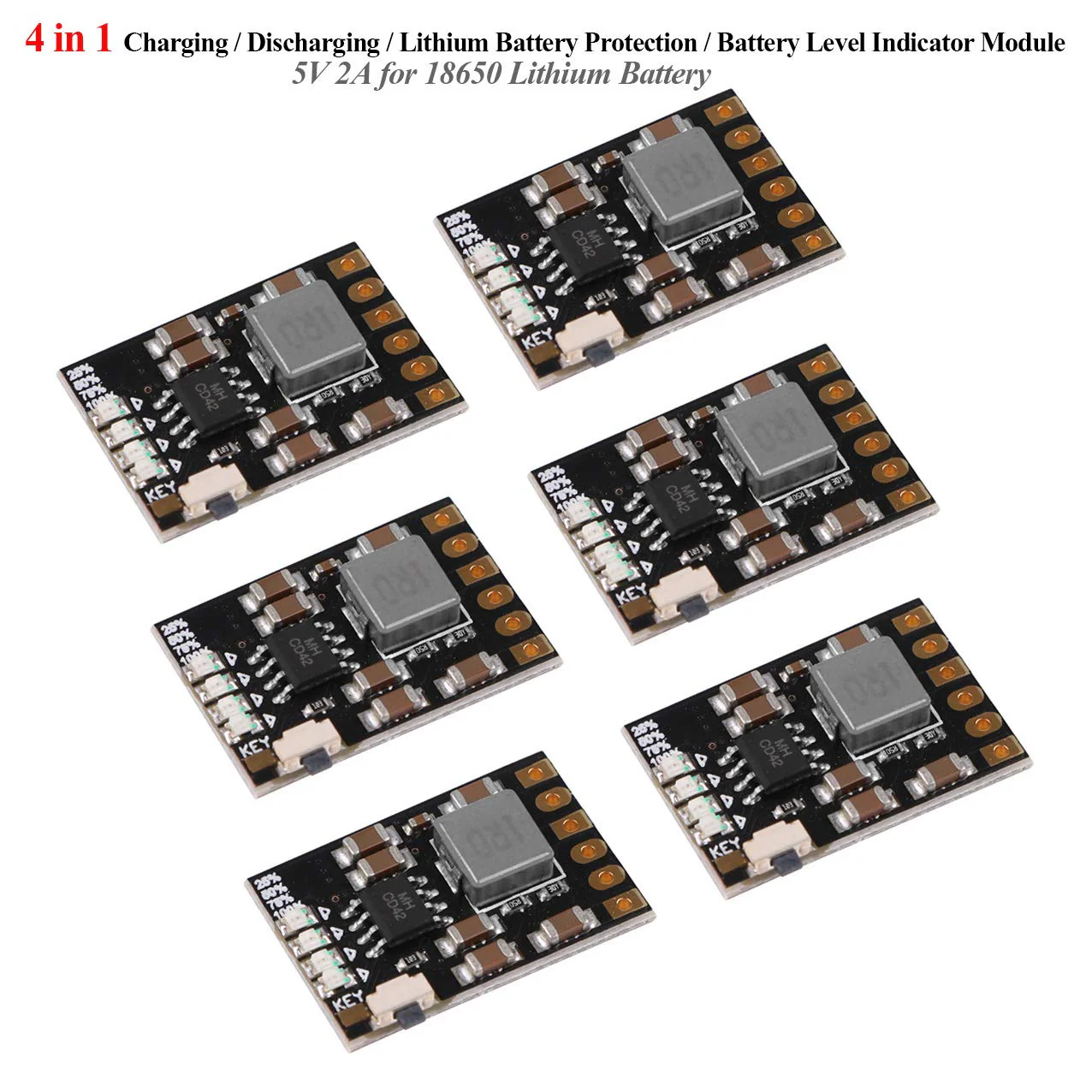 Akku-Ladeplatine integriertes Modul DIY PCB Board 5V (6 Stück) - Image 2