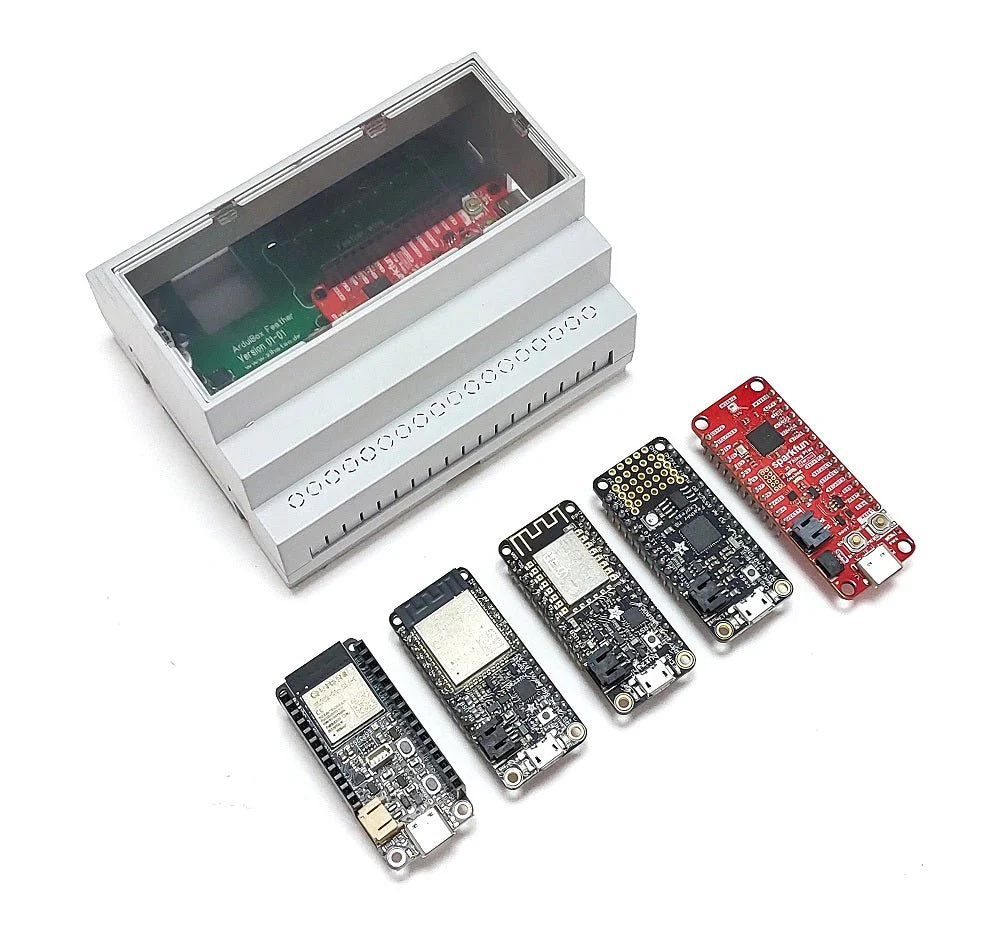 ArduiBox Feather - Hutschienen Montage- und Anschluss Set - Image 2