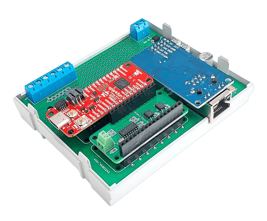 ArduiBox Feather - Hutschienen Montage- und Anschluss Set - Image 3