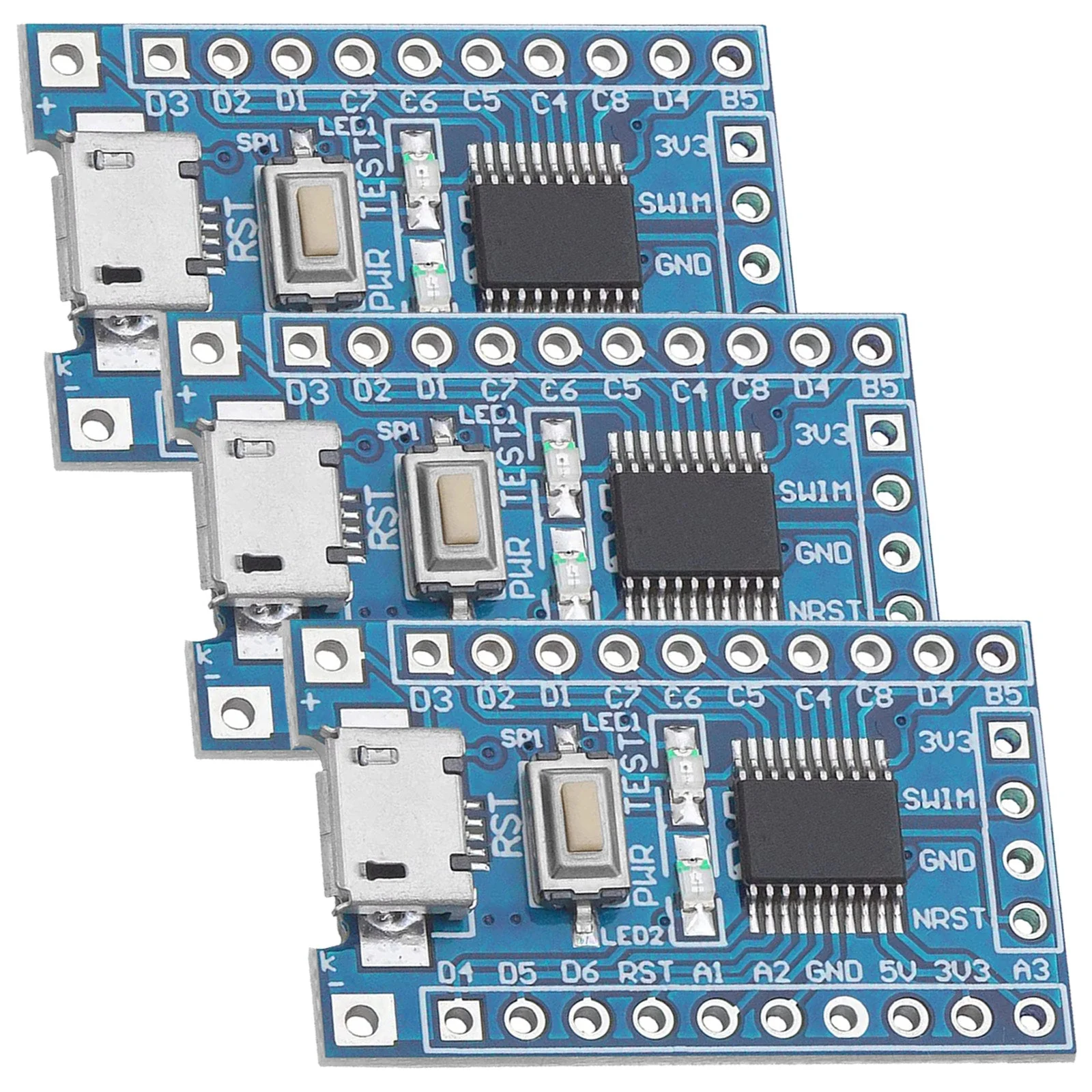 STM8S103F3P6 8-Bit Minimum System Mikrocontroller Development Board Modul für STM8S Programmierung mit UART, I2C, SPI, und einem 5-Kanal 10-Bit ADC - Image 2