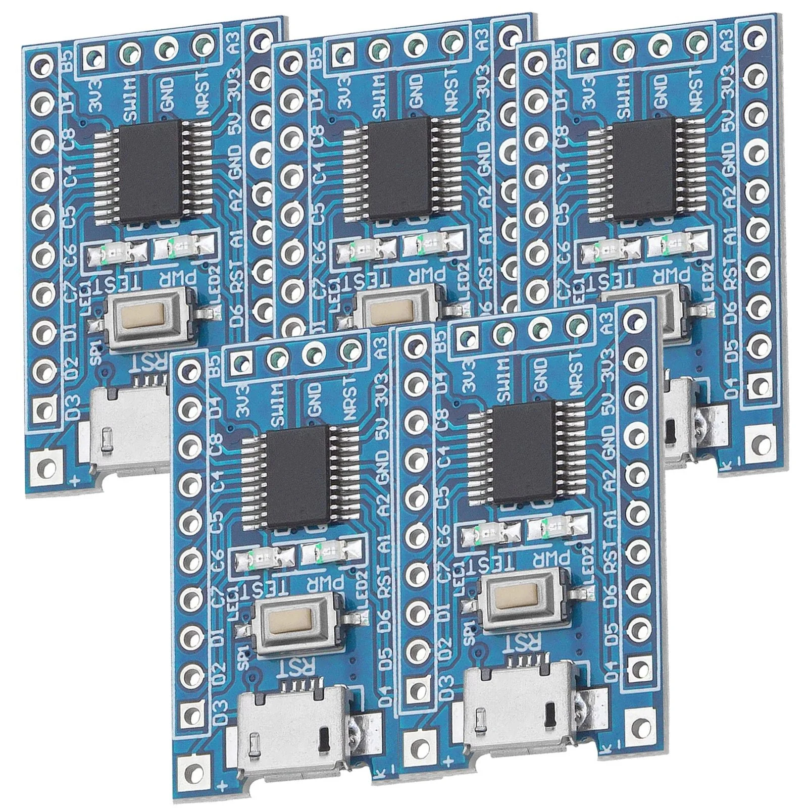 STM8S103F3P6 8-Bit Minimum System Mikrocontroller Development Board Modul für STM8S Programmierung mit UART, I2C, SPI, und einem 5-Kanal 10-Bit ADC - Image 3