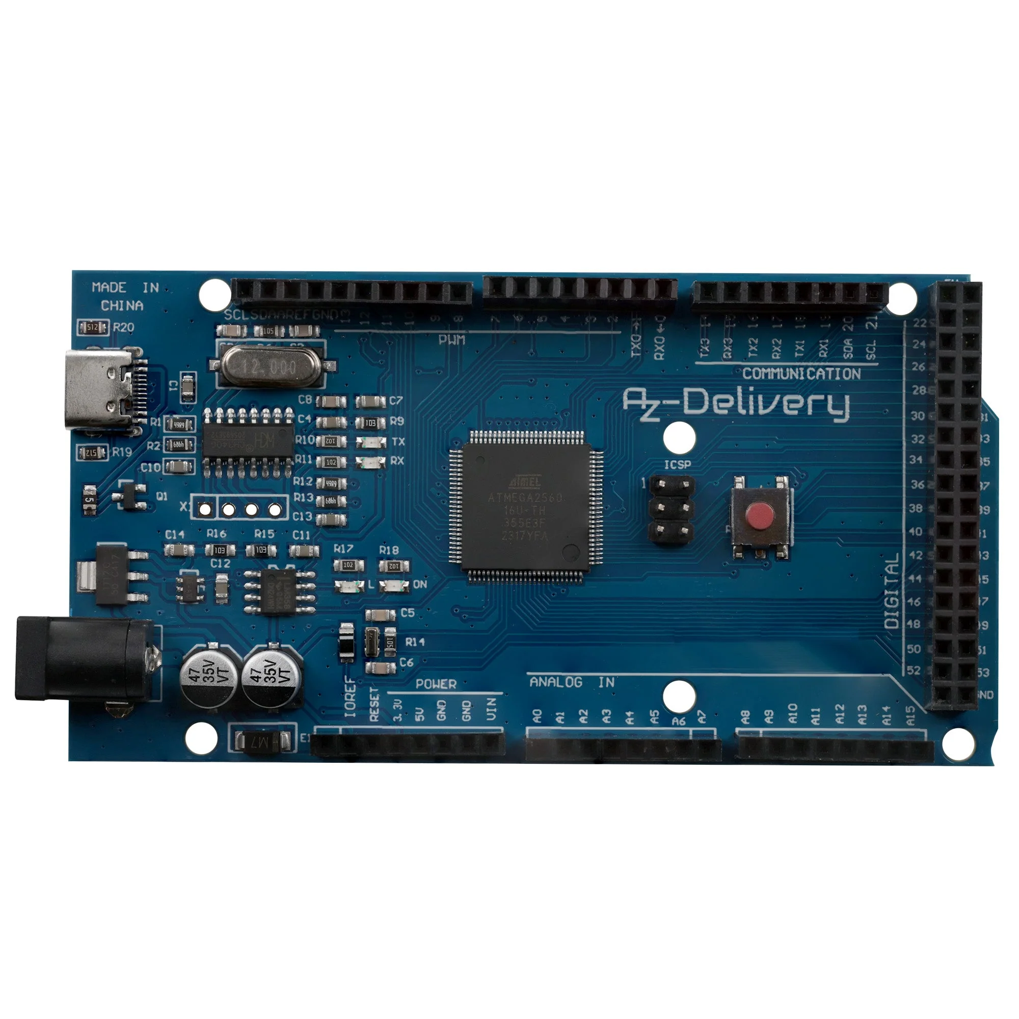 AZ-MEGA2560-Board Mikrokontroller mit USB-C Anschluss Entwicklungsboard kompatibel mit Arduino - Image 5