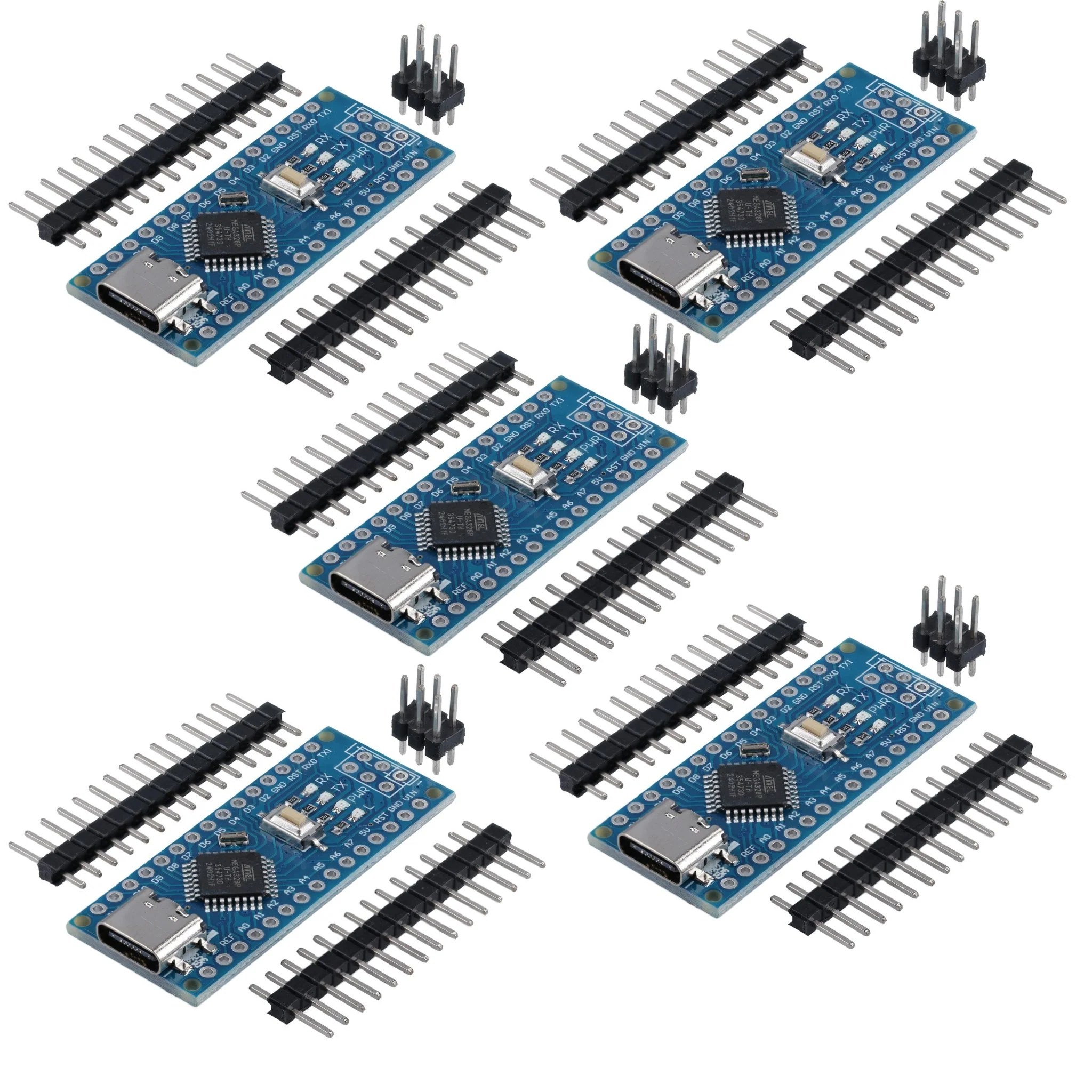 AZ-Nano V3-Board Set mit USB-C Anschluss | Atmega CH340 Chip Atmega328 CH340 | kompatibel mit Arduino, Arduino Pro Micro und Arduino Nano V3 - Image 6