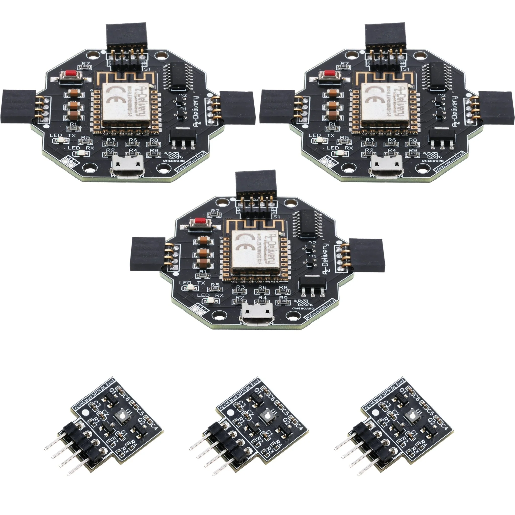 AZ-ONEBoard Entwicklungsboard inklusive Extensionboards SHT30, BH1750 & SGP30 - Image 15