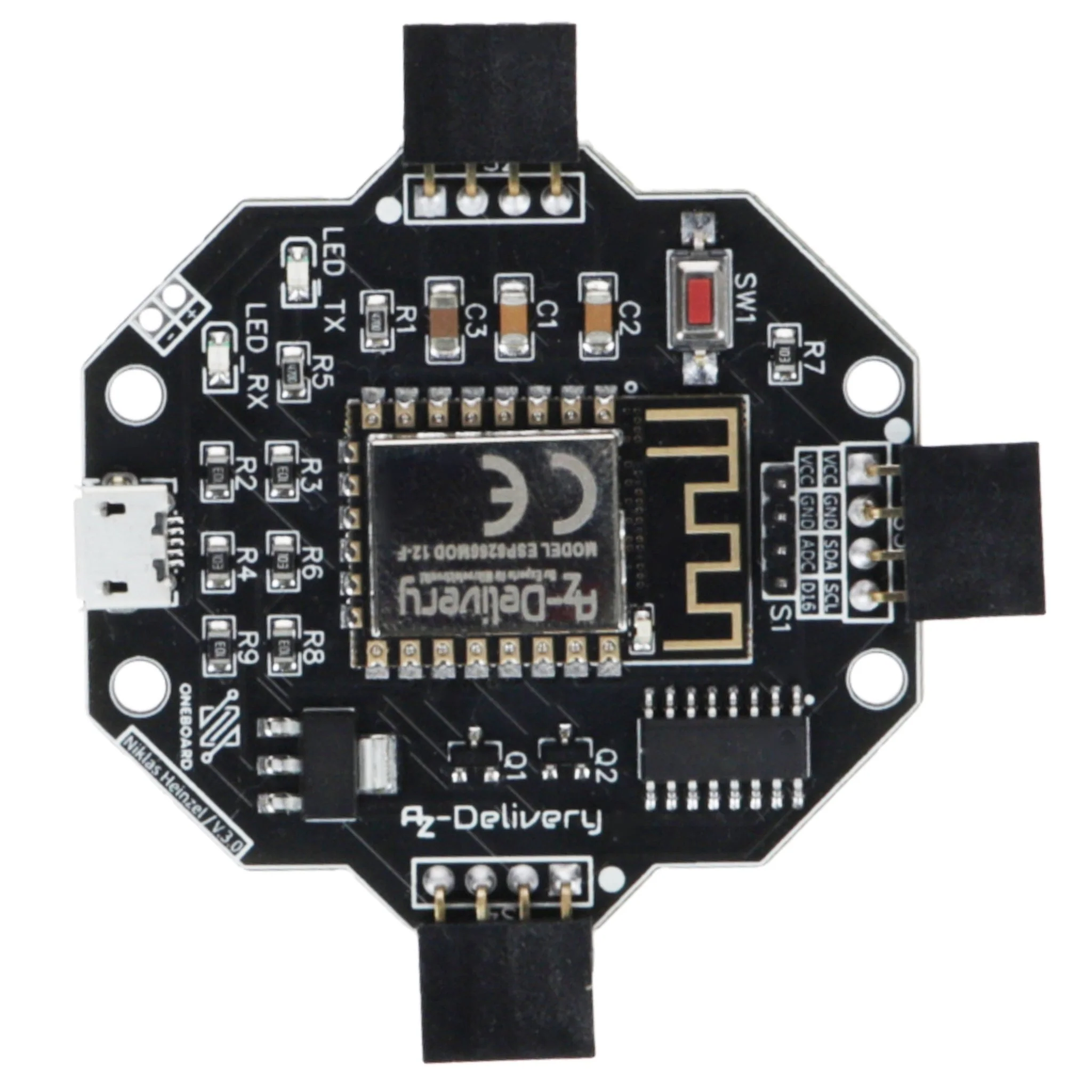 AZ-ONEBoard Entwicklungsboard inklusive Extensionboards SHT30, BH1750 & SGP30 - Image 5