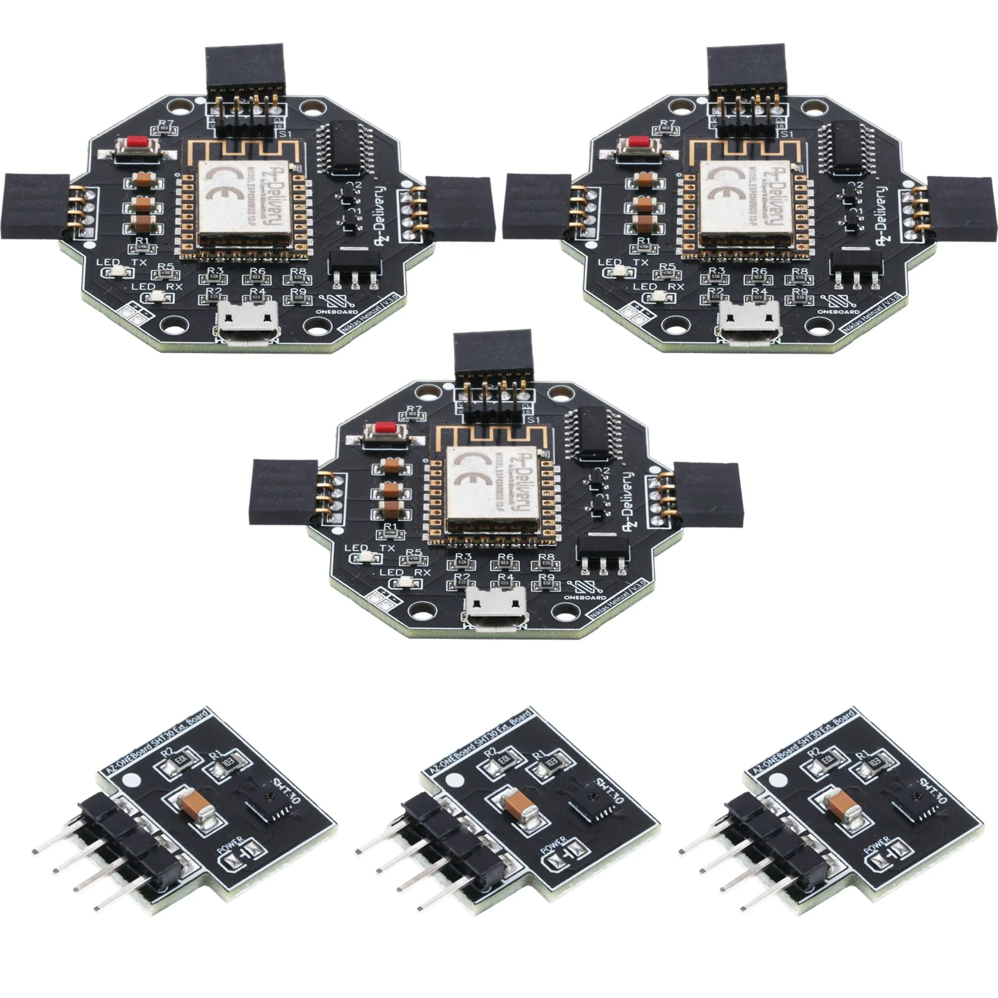 AZ-ONEBoard Entwicklungsboard inklusive Extensionboards SHT30, BH1750 & SGP30 - Image 9