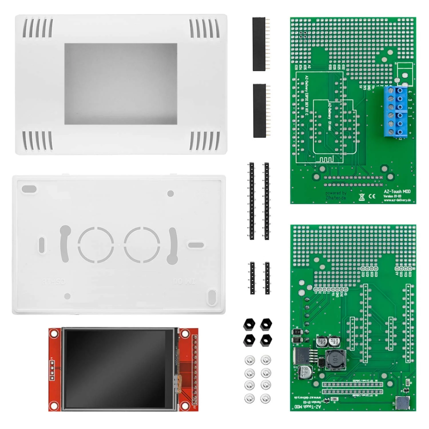AZ-Touch MOD Wandgehäuseset mit 2,8 Zoll Touchscreen für ESP8266 und ESP32 - Image 2