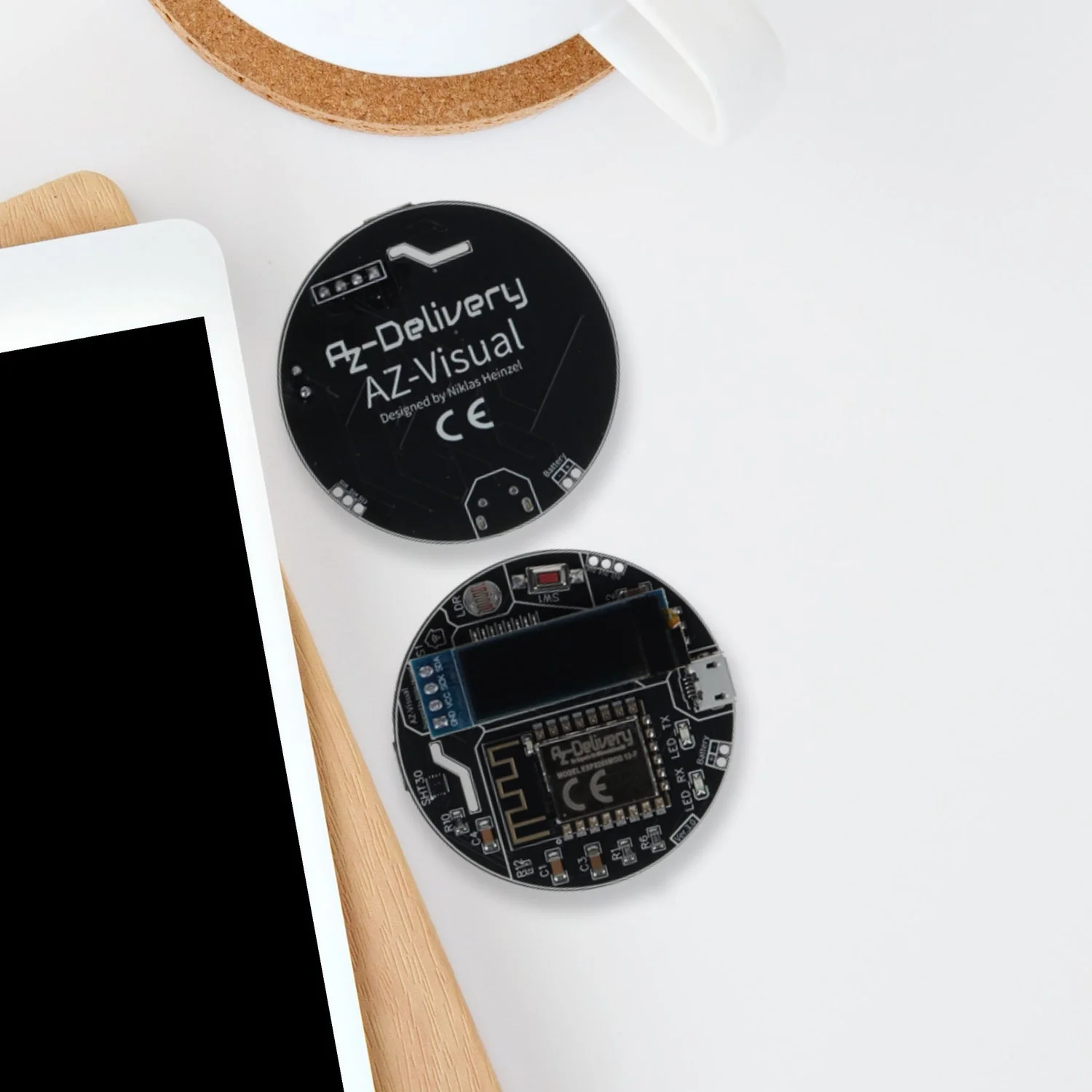 AZ-Visual – ESP8266-12F Entwicklungsboard mit Temperatur-, Luftfeuchtigkeits- und Umgebungslichtsensor (SHT30 und LDR) + OLED-Display 0.91“ - Image 7