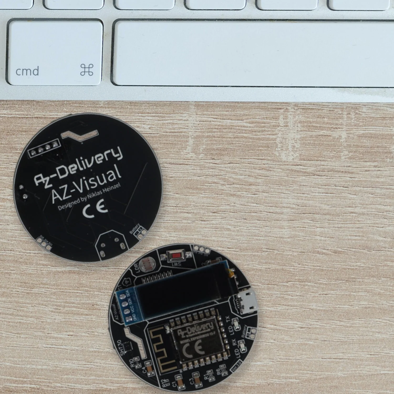 AZ-Visual – ESP8266-12F Entwicklungsboard mit Temperatur-, Luftfeuchtigkeits- und Umgebungslichtsensor (SHT30 und LDR) + OLED-Display 0.91“ - Image 8