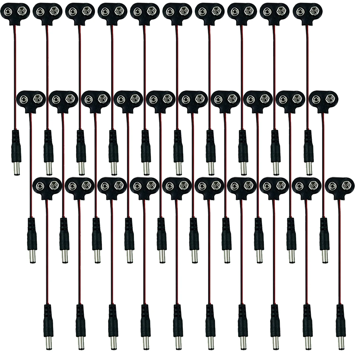 Batterieclip 9-Volt I-Typ Clip Snap mit 15cm Anschlusskabel für 9V Block Batterie Akku - Image 4