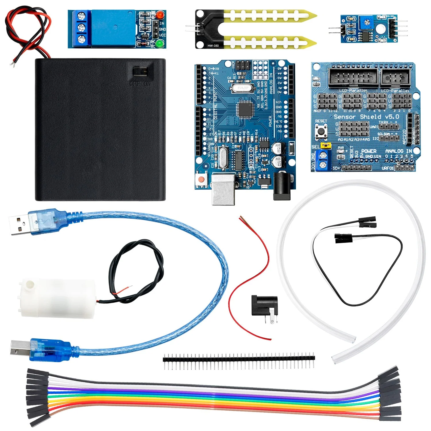 Pflanzen-Bewässerung-Set V2 mit Nachfolgermodel des Bodenfeuchteerkennungs Sensors - Automatisches Bewässerungsmodul DIY-Kit automatische Wasserpumpe - Image 2