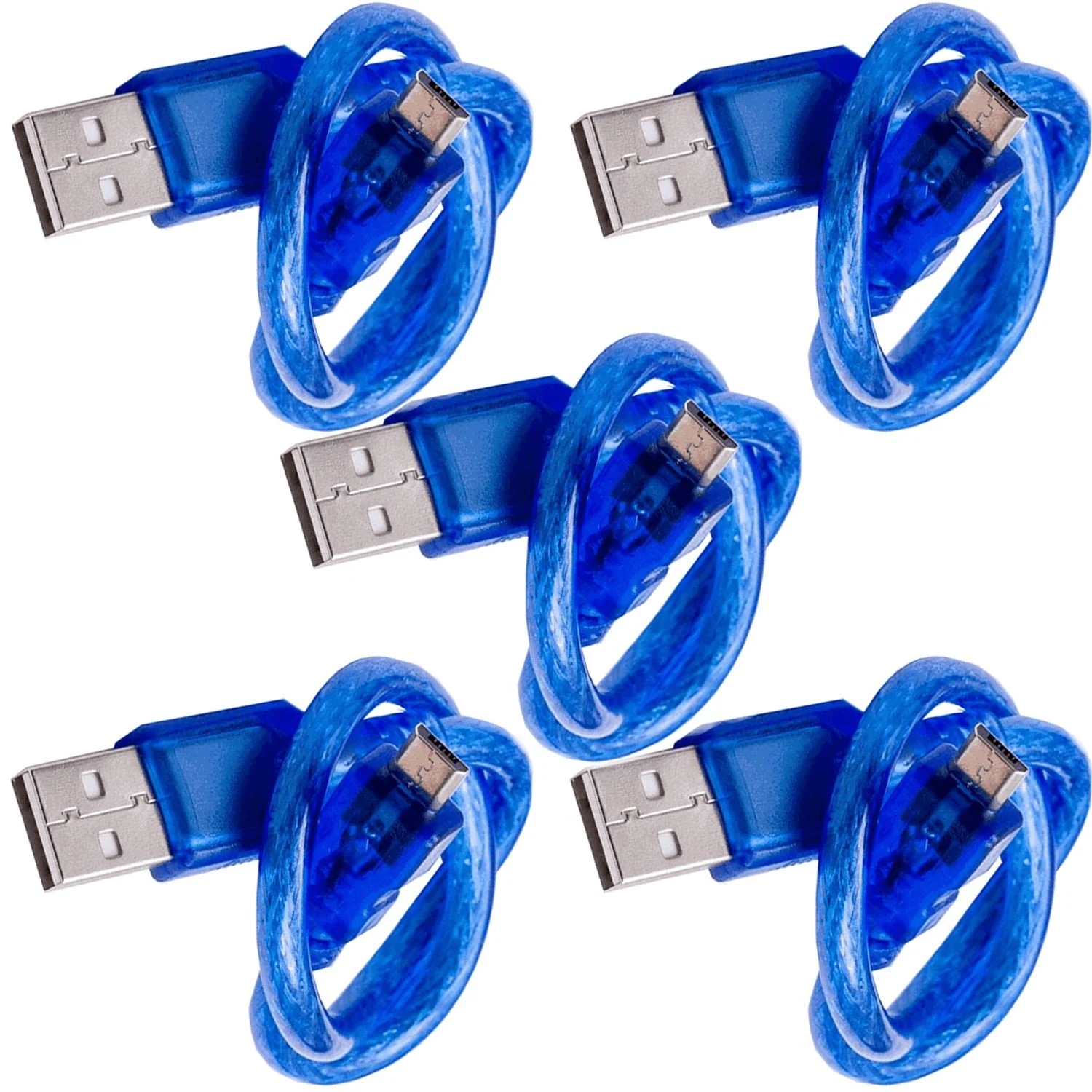 Blaues USB Kabel für USB A auf USB Micro B, mit USB 2.0 - Image 6