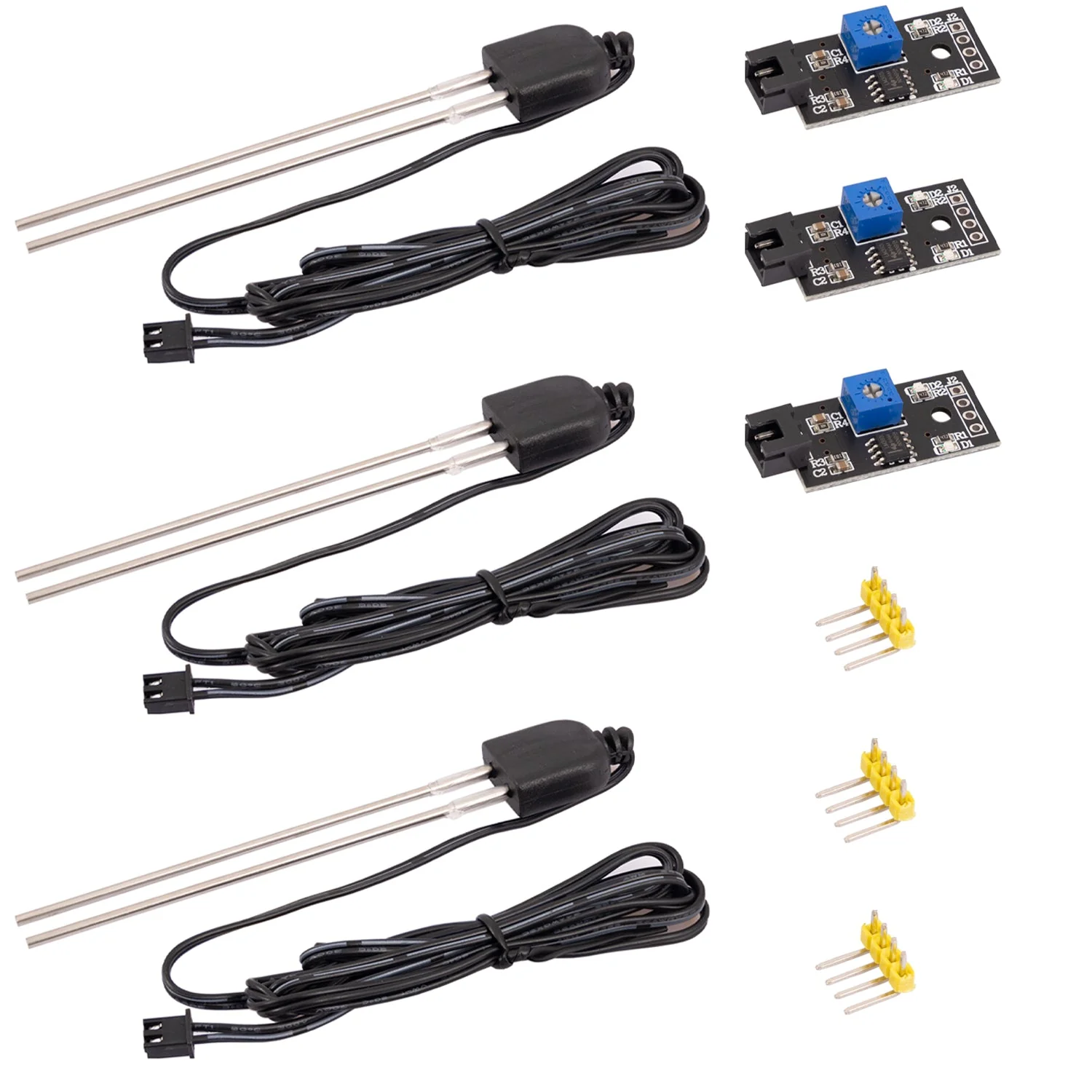 Bodenfeuchtesensor, Pflanzen-Feuchte-Messgerät mit korrosionsbeständiger Sonde kompatibel mit Arduino und Raspberry Pi - Image 4