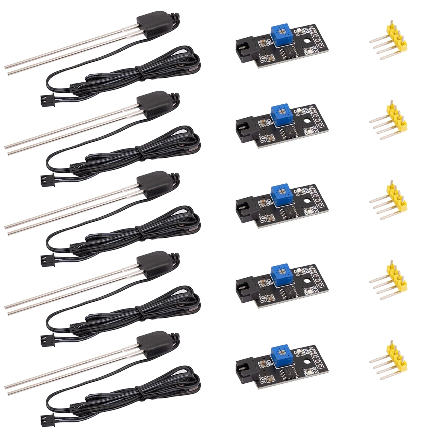Bodenfeuchtesensor, Pflanzen-Feuchte-Messgerät mit korrosionsbeständiger Sonde kompatibel mit Arduino und Raspberry Pi - Image 6