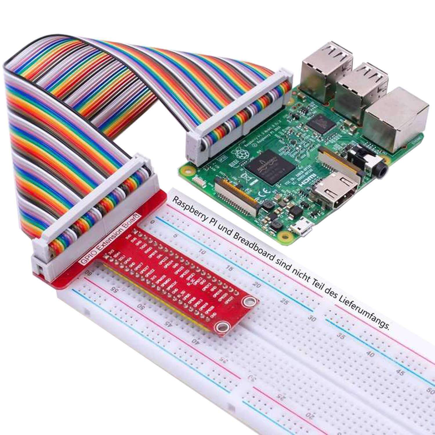 40 Pins GPIO Breakout Board und kompatibles Flachband Ribbon Kabel für Raspberry Pi - Image 4