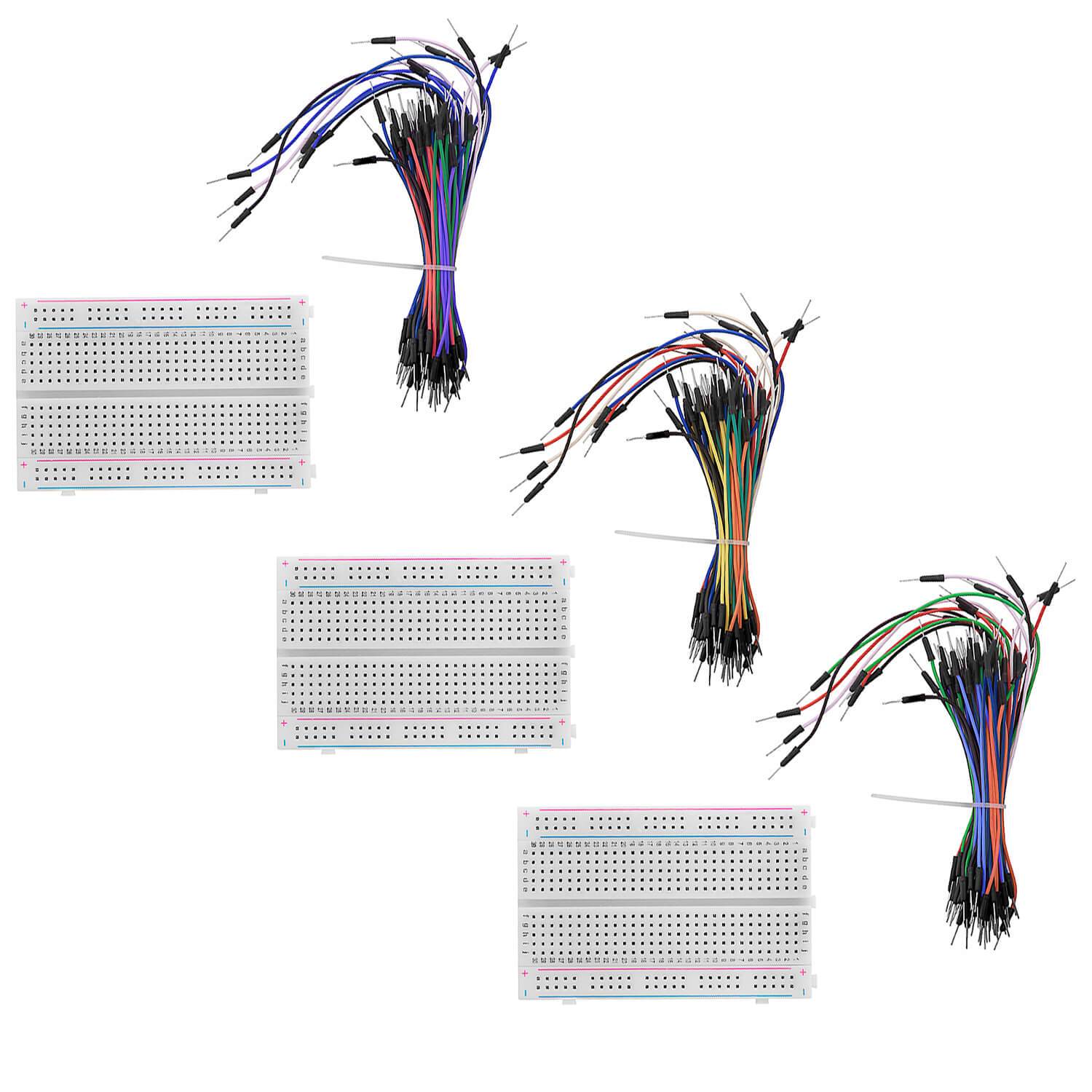 Breadboard Kit - 3 x 65Stk. Jumper Wire Kabel M2M und 3 x Mini Breadboard 400 Pins kompatibel mit Arduino und Raspberry Pi - Image 4