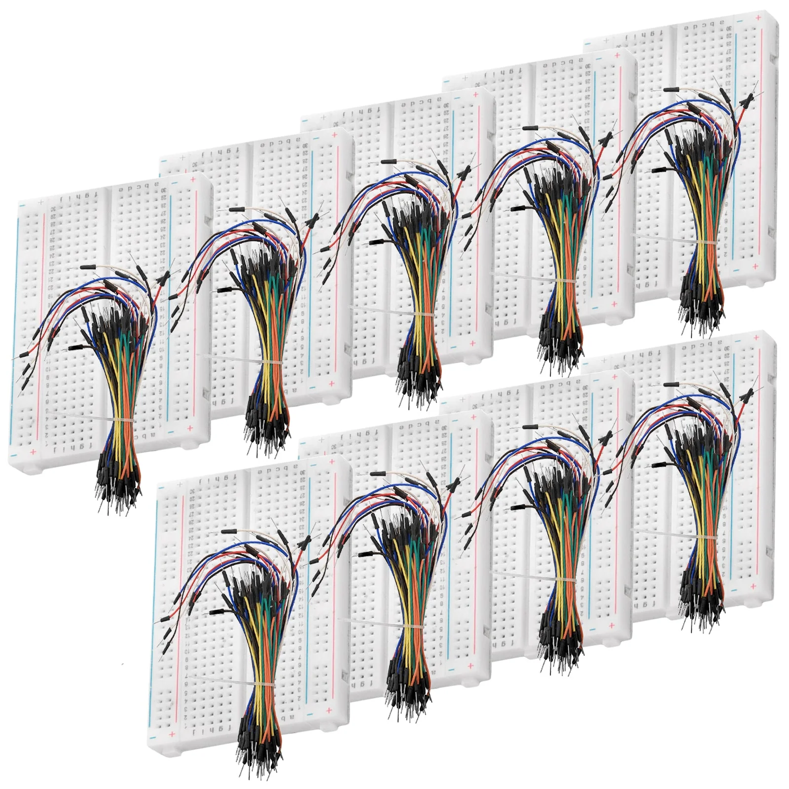 Breadboard Kit - 3 x 65Stk. Jumper Wire Kabel M2M und 3 x Mini Breadboard 400 Pins kompatibel mit Arduino und Raspberry Pi - Image 5