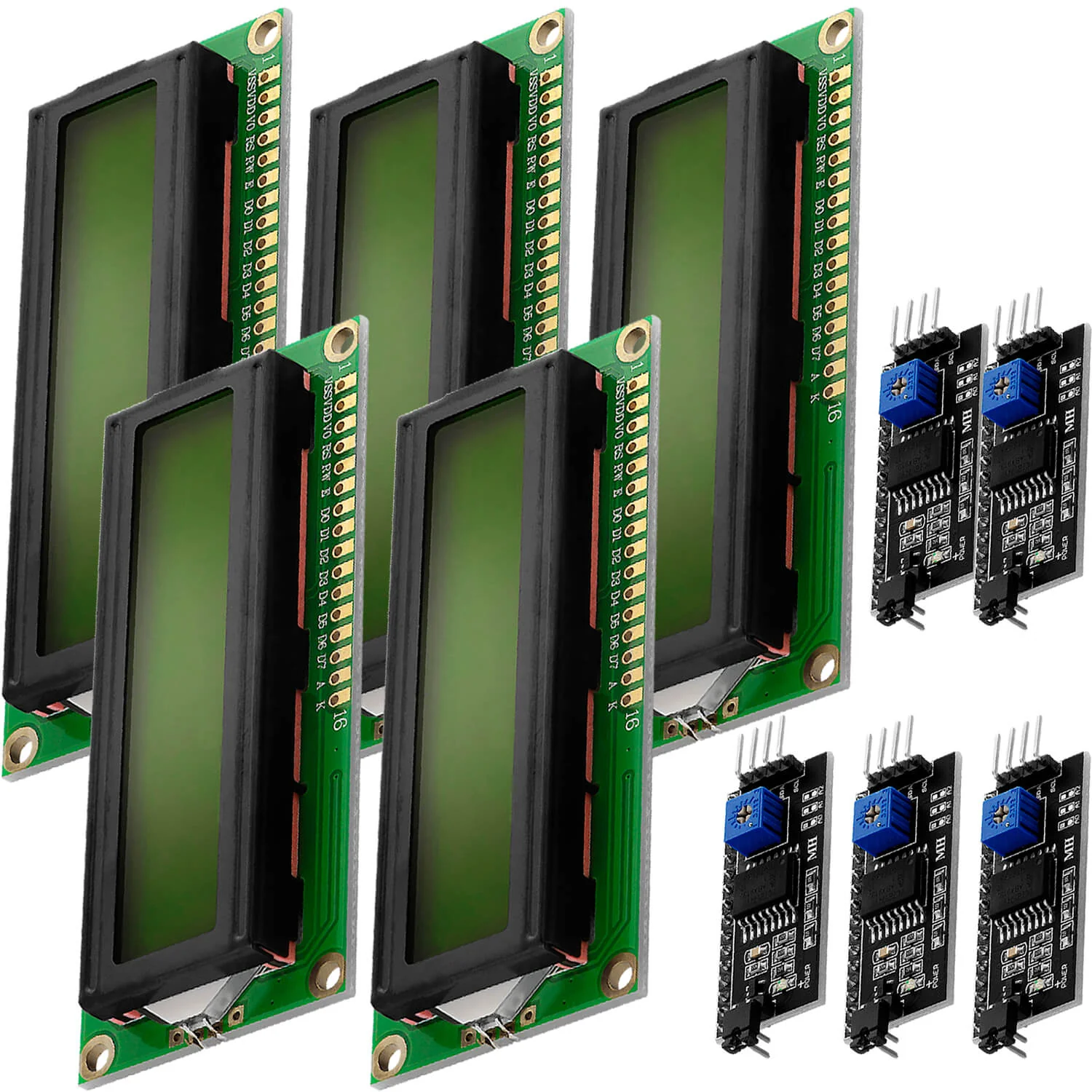 HD44780 1602 LCD Modul Display Bundle mit I2C Schnittstelle 2x16 Zeichen (mit grünem Hintergrund) kompatibel mit Arduino und Raspberry Pi - Image 6