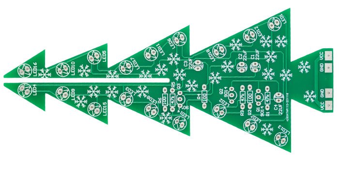 DIY LED Weihnachtsbaum Kit: Weihnachtsbaum Elektronik Bausatz zum Löten - Lötbausatz für einen drehenden Weihnachtsbaum mit LEDs und USB-Anschluss - Image 3