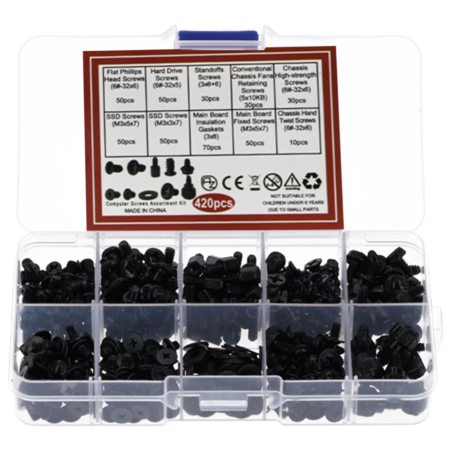 420 Stk PC Schrauben Set – Umfassendes Computer Schrauben Set