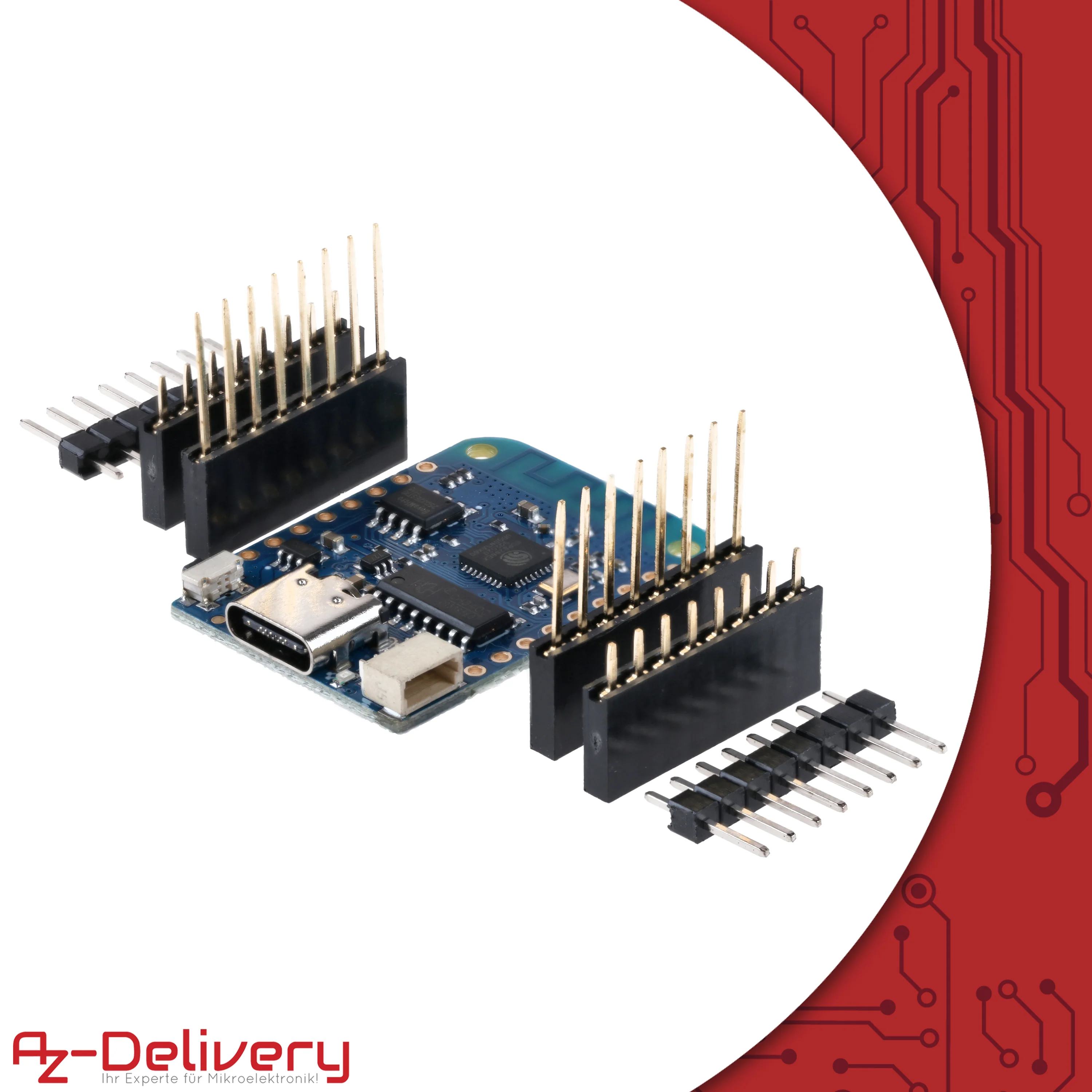 D1 Mini V4 NodeMCU ESP8266EX WLAN Modul mit USB-C Anschluss kompatibel mit Arduino - Image 2