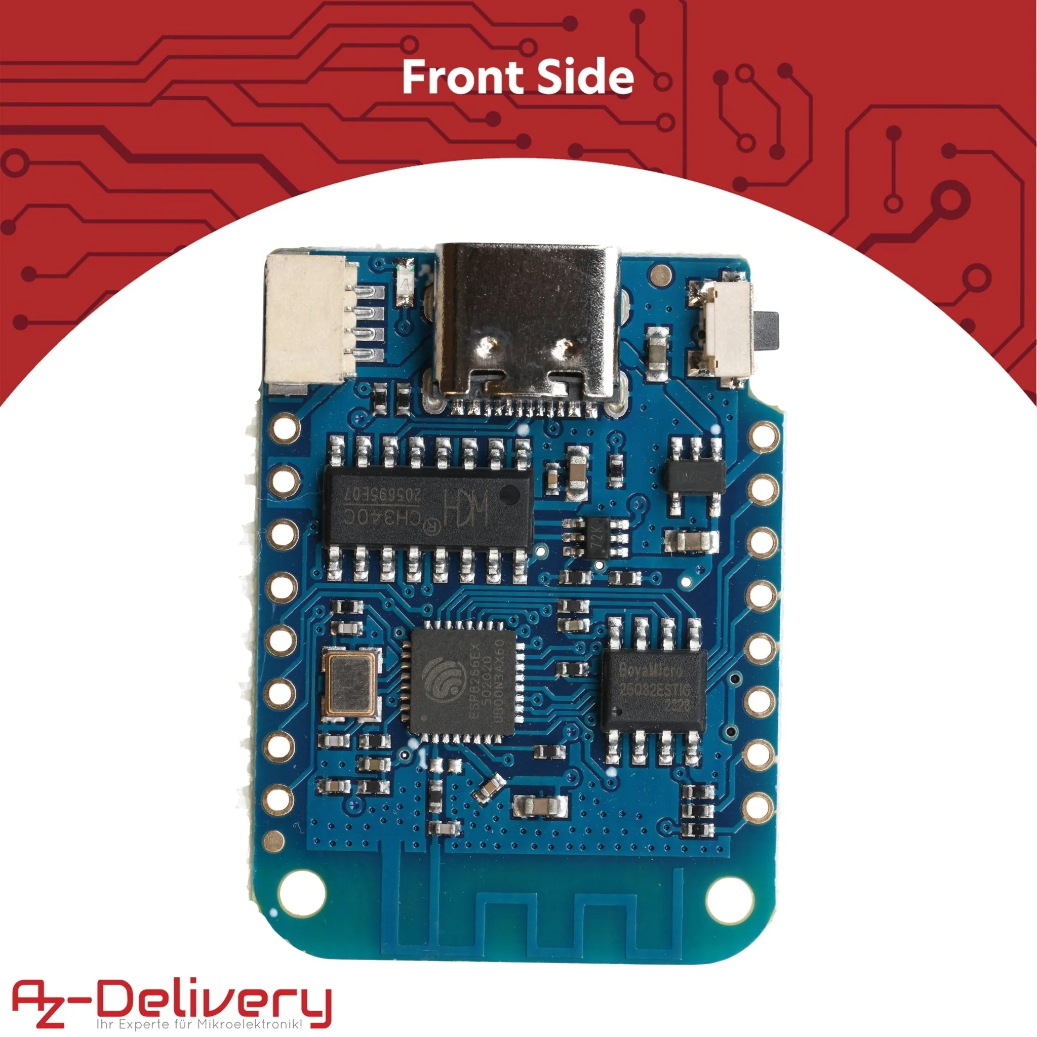 D1 Mini V4 NodeMCU ESP8266EX WLAN Modul mit USB-C Anschluss kompatibel mit Arduino - Image 3