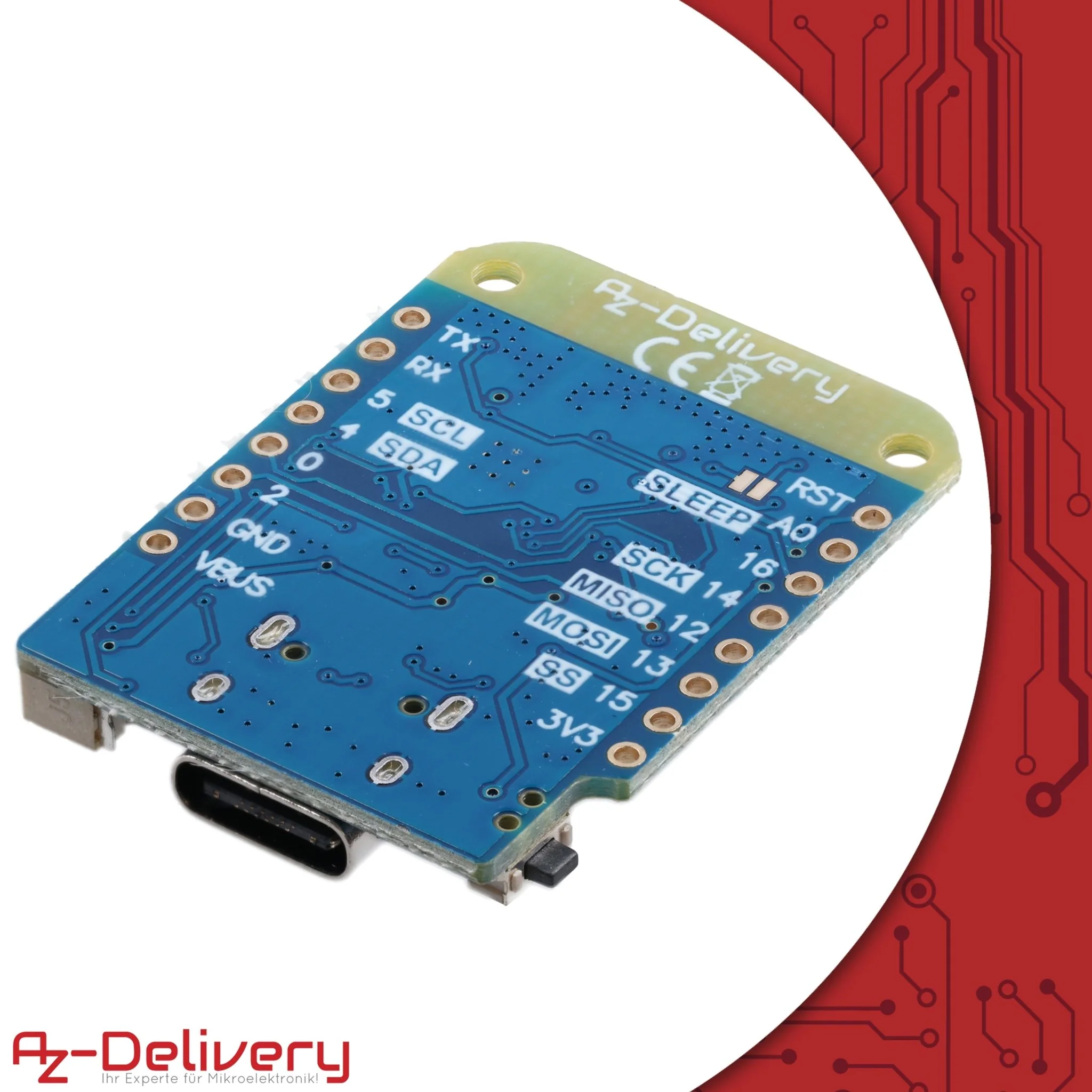 D1 Mini V4 NodeMCU ESP8266EX WLAN Modul mit USB-C Anschluss kompatibel mit Arduino - Image 5