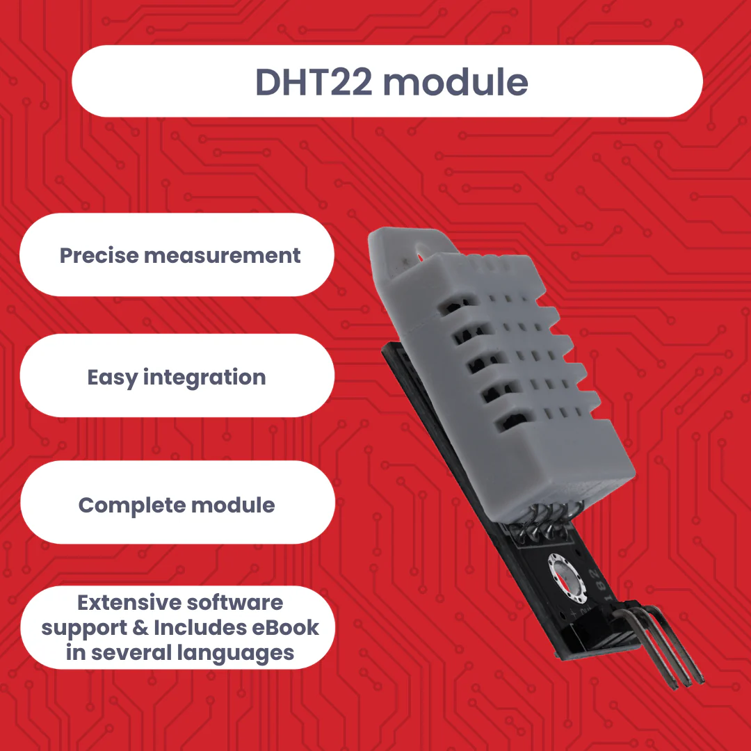 DHT22  Temperatur- und Luftfeuchtigkeitssensor Modul mit Digitalausgang – kompatibel mit Arduino, Raspberry Pi, ESP32, – präziser Feuchtesensor 0–99%, -40–125°C - Image 3