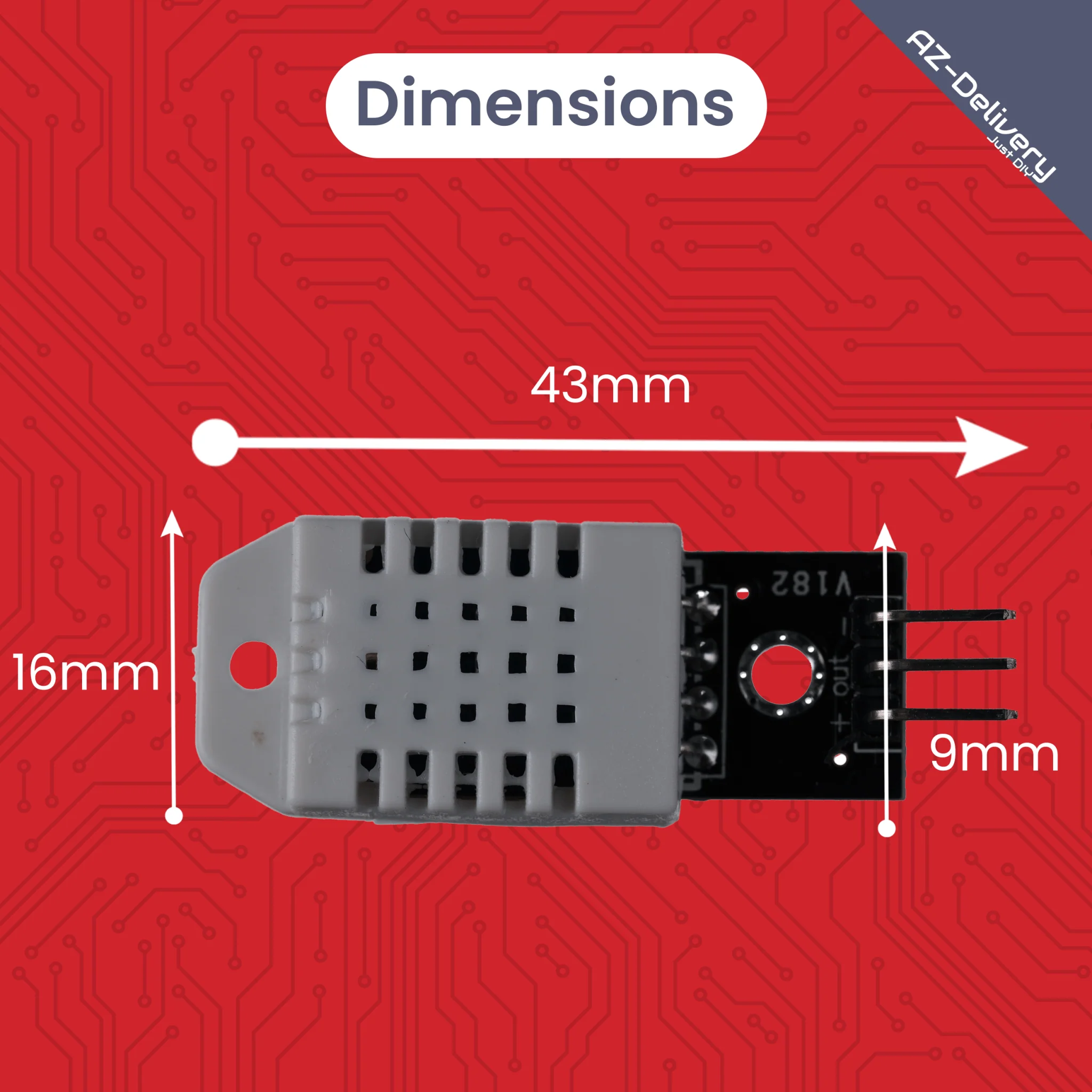 DHT22  Temperatur- und Luftfeuchtigkeitssensor Modul mit Digitalausgang – kompatibel mit Arduino, Raspberry Pi, ESP32, – präziser Feuchtesensor 0–99%, -40–125°C - Image 4